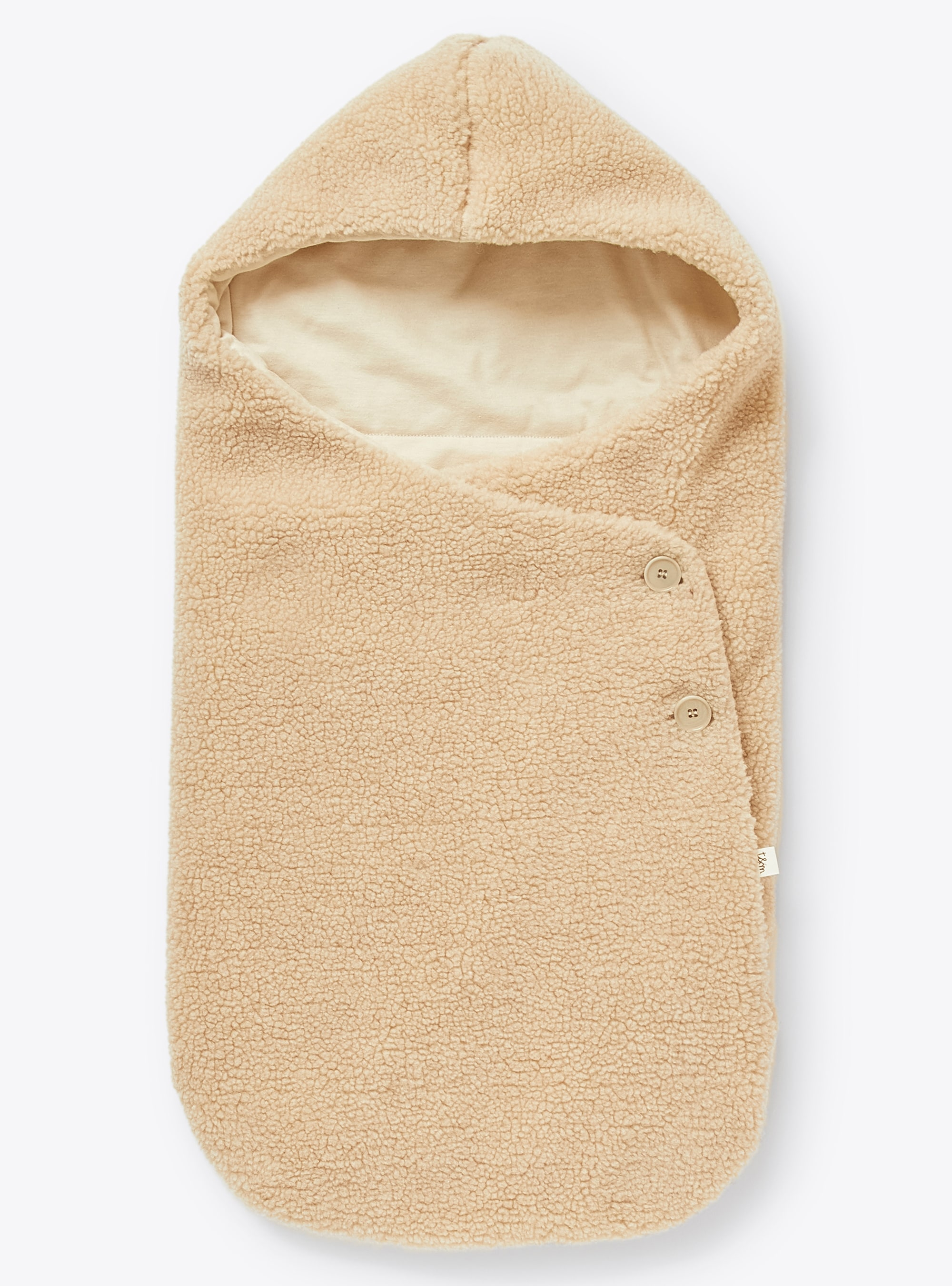 Beige faux fur sleep bag - Accessories - Il Gufo