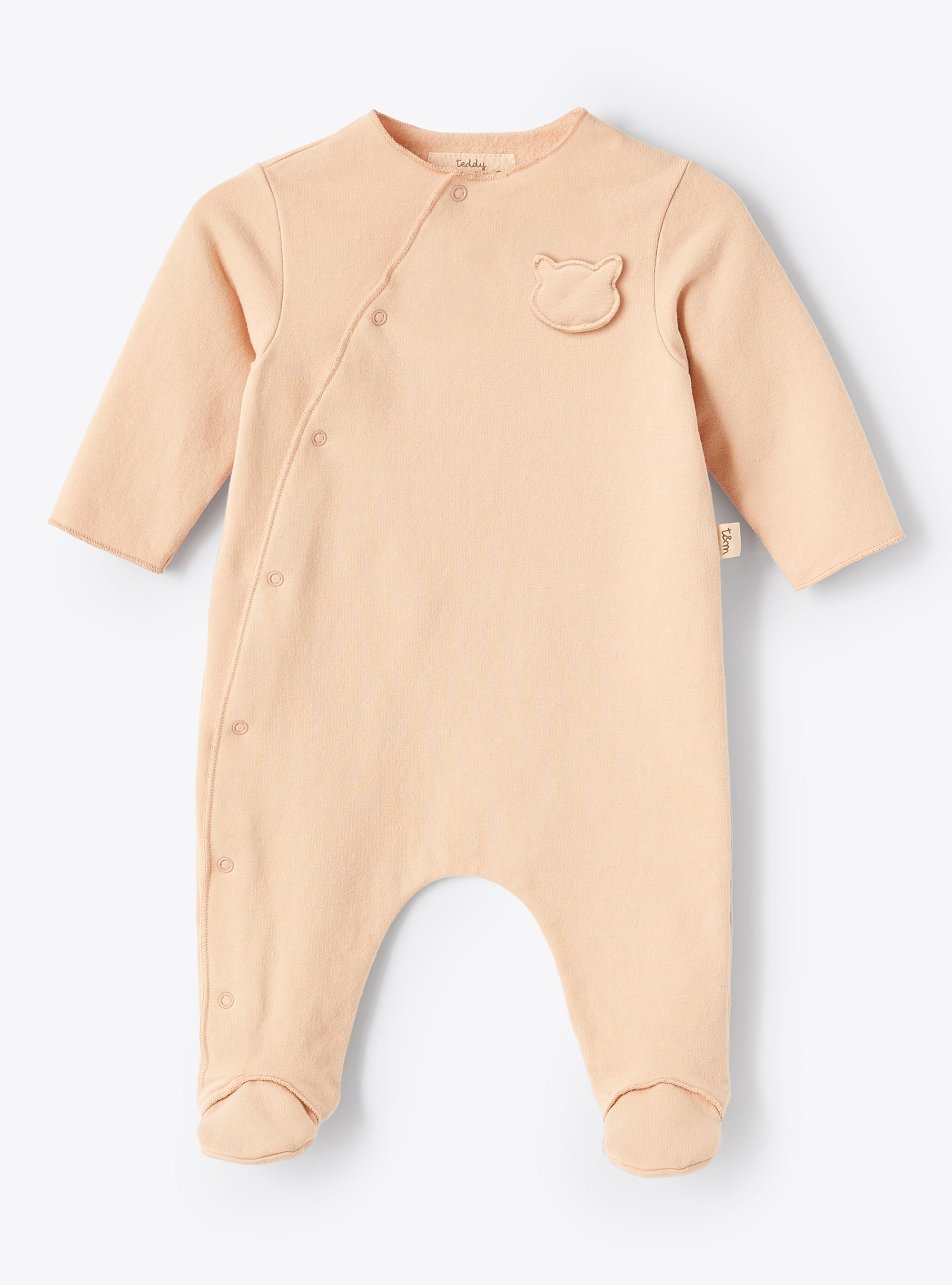 Pink fleece babysuit with cat face - Pink | Il Gufo