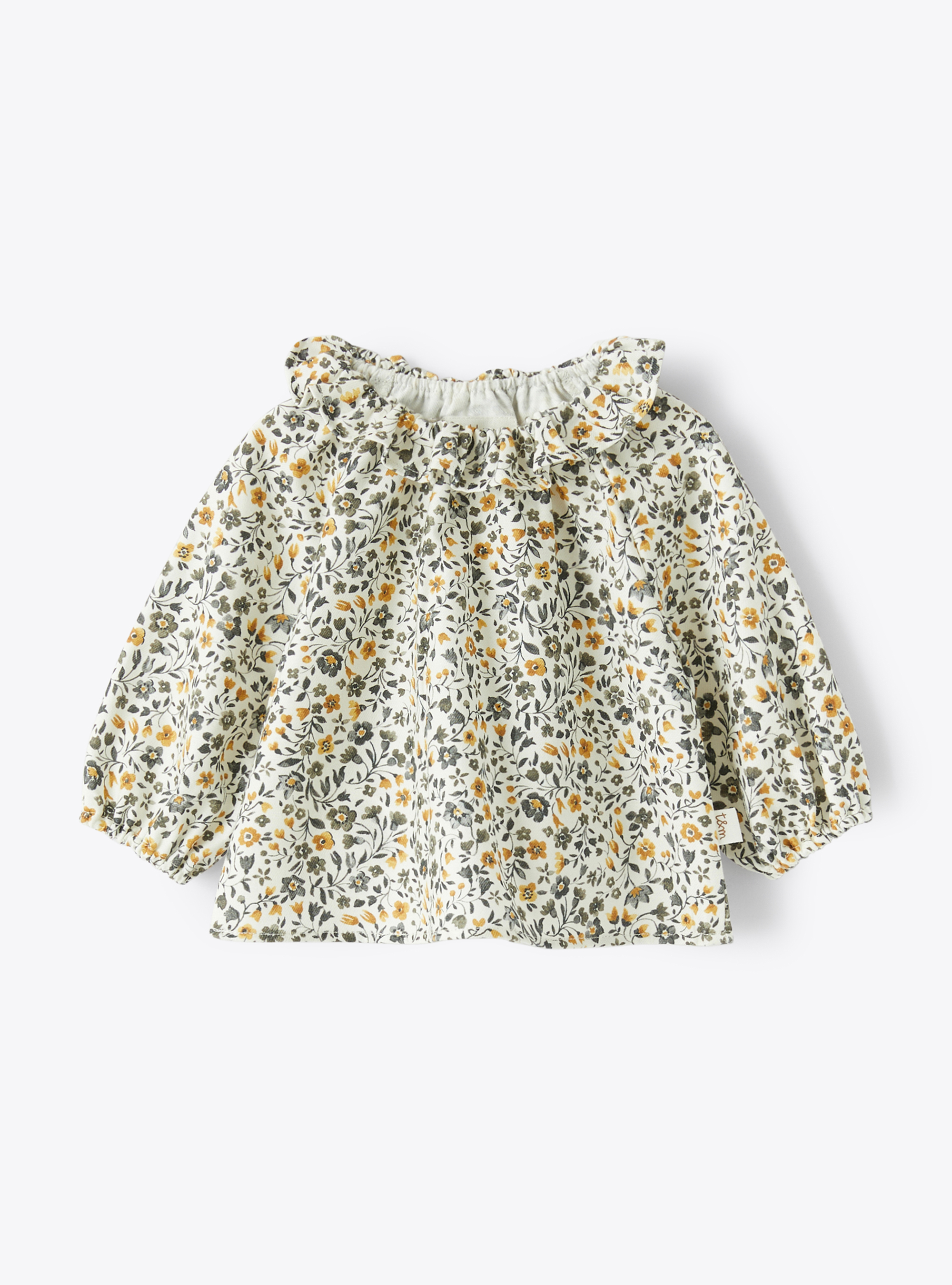 Shirt with floral-print ruffle - Shirts - Il Gufo
