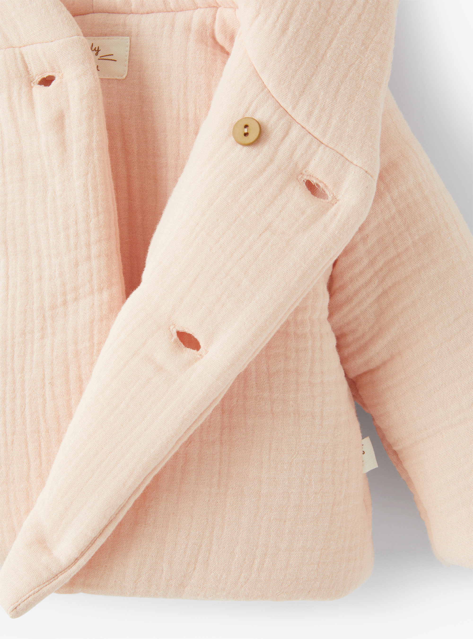 Manteau en gaze de coton biologique rose avec rembourrage synthétique - Rose | Il Gufo
