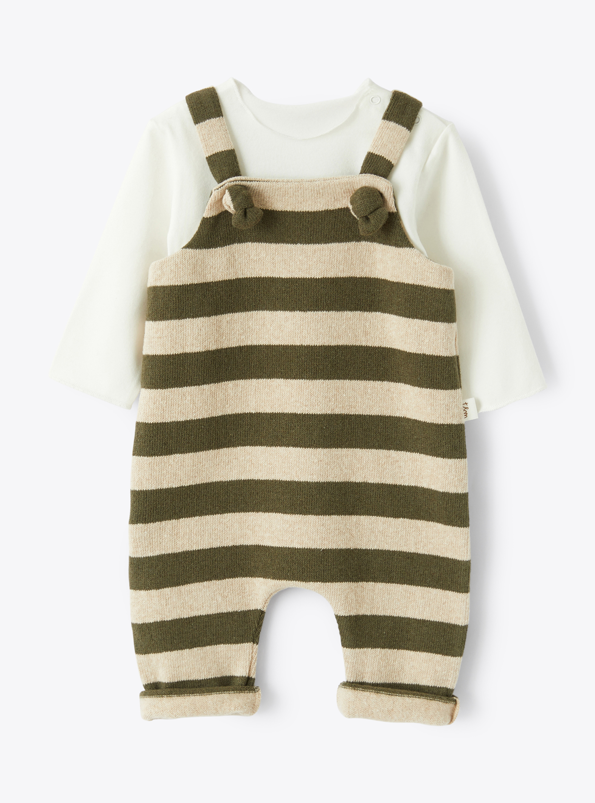 Two-piece tricot-knit dungaree set - Two-piece sets - Il Gufo