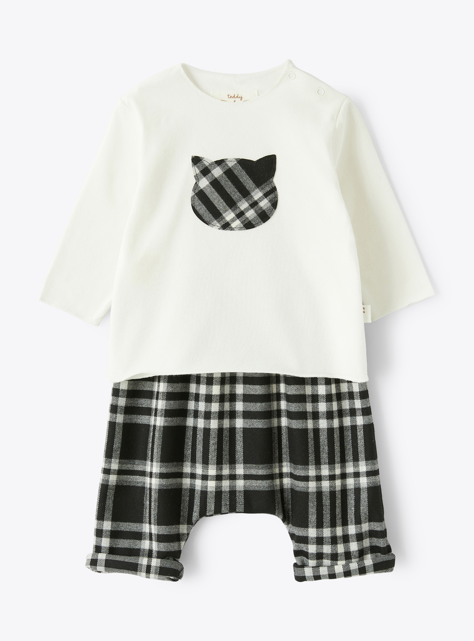 Two-piece set in checked technowool - Two-piece sets - Il Gufo