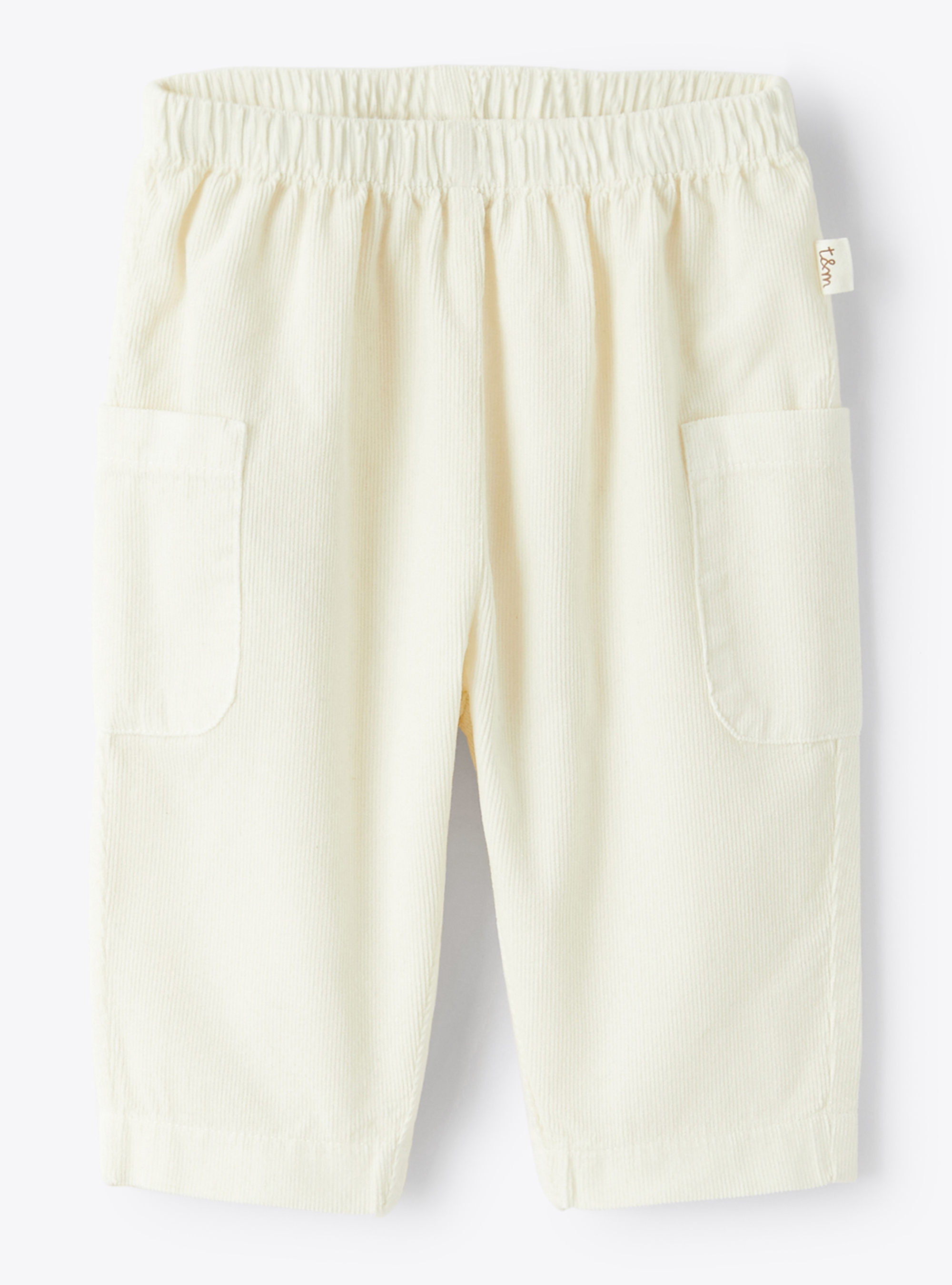Pantalon cargo en velours côtelé - Blanc | Il Gufo