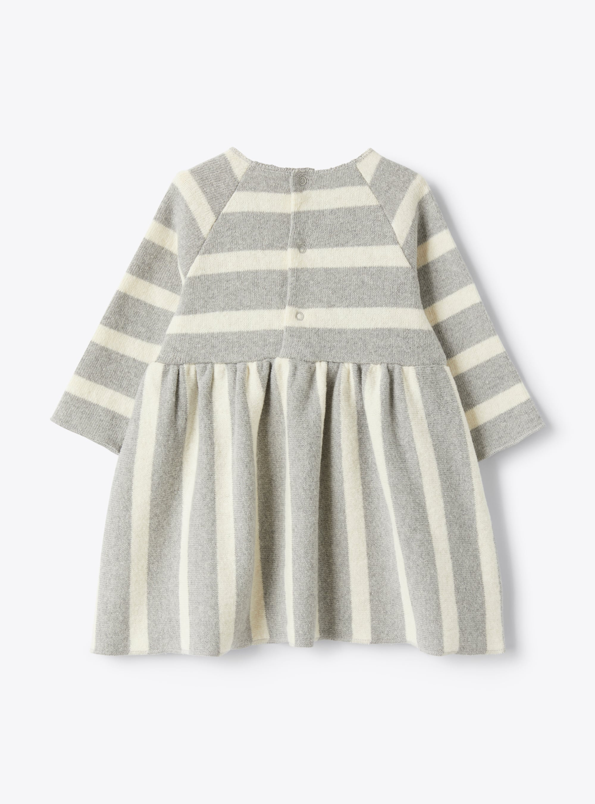 Upcycled knit dress - Grey | Il Gufo