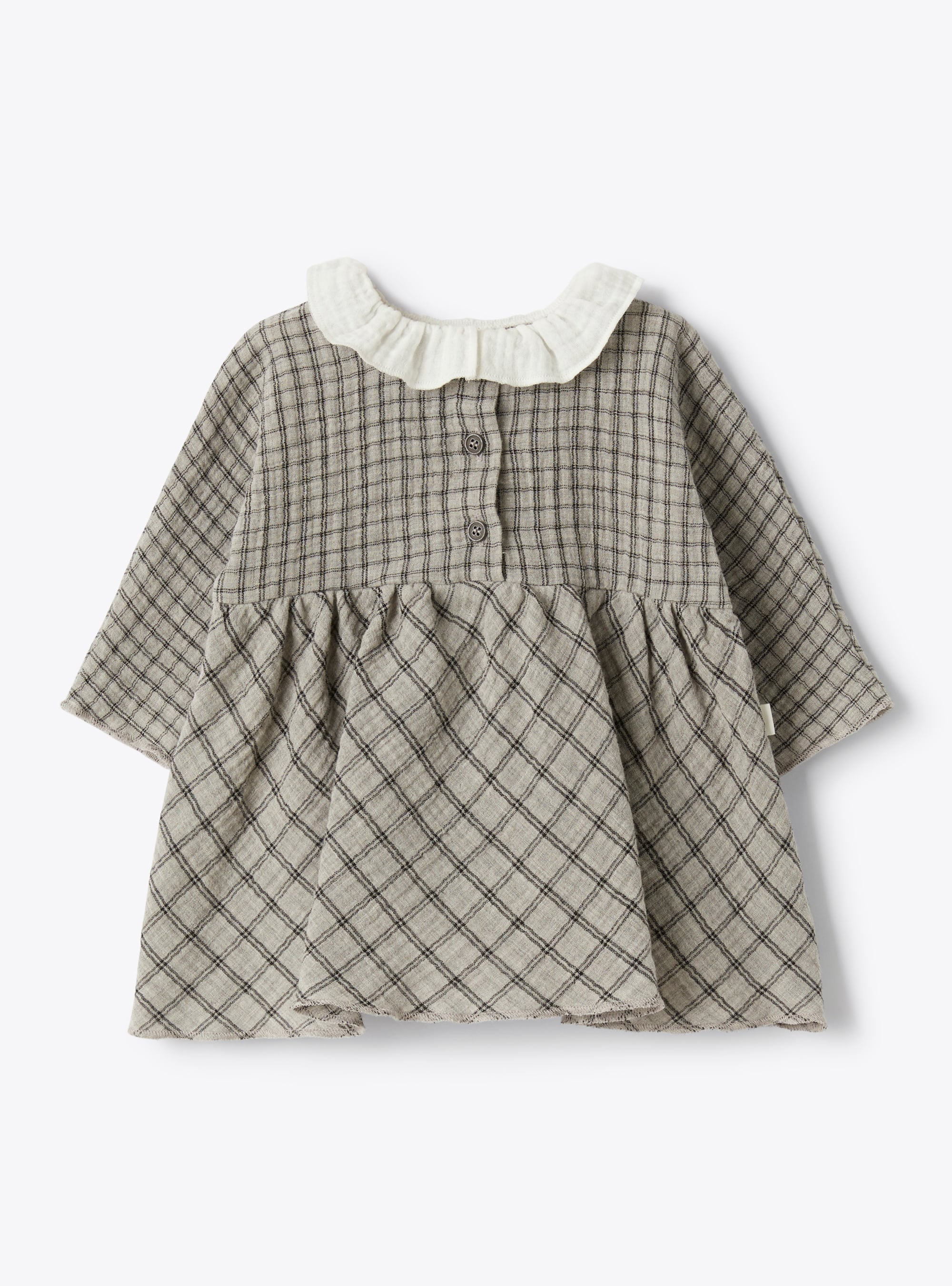 Organic gauze dress - Grey | Il Gufo