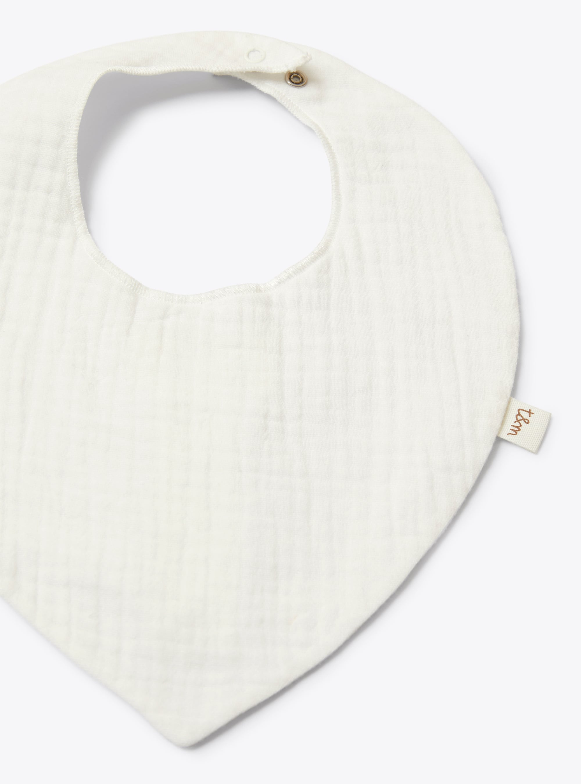 Organic cotton gauze bib - White | Il Gufo