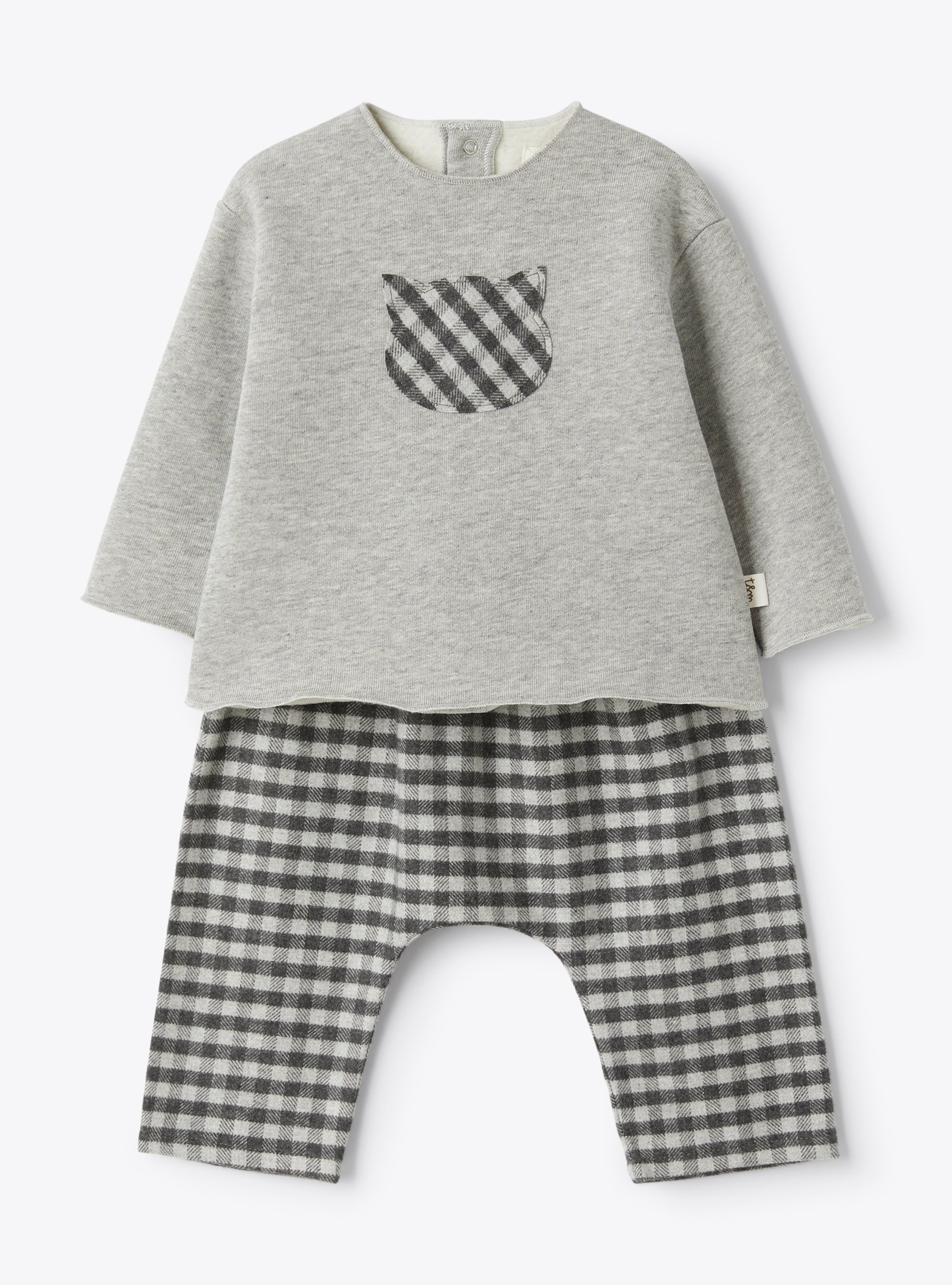 Set made from brushed cotton fleece and cotton flannel - Two-piece sets - Il Gufo