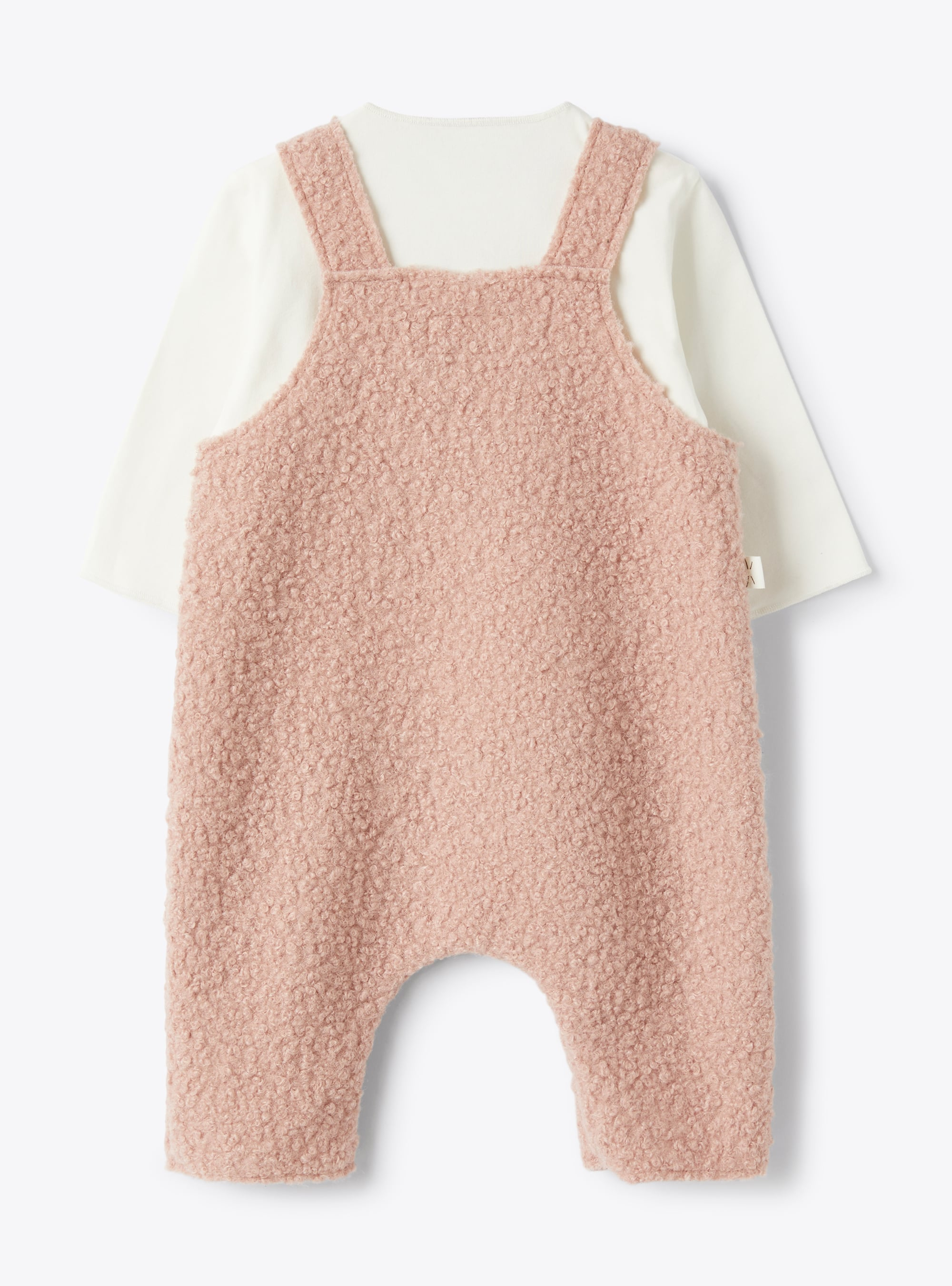 Set in organic cotton jersey and bouclé fabric - Pink | Il Gufo