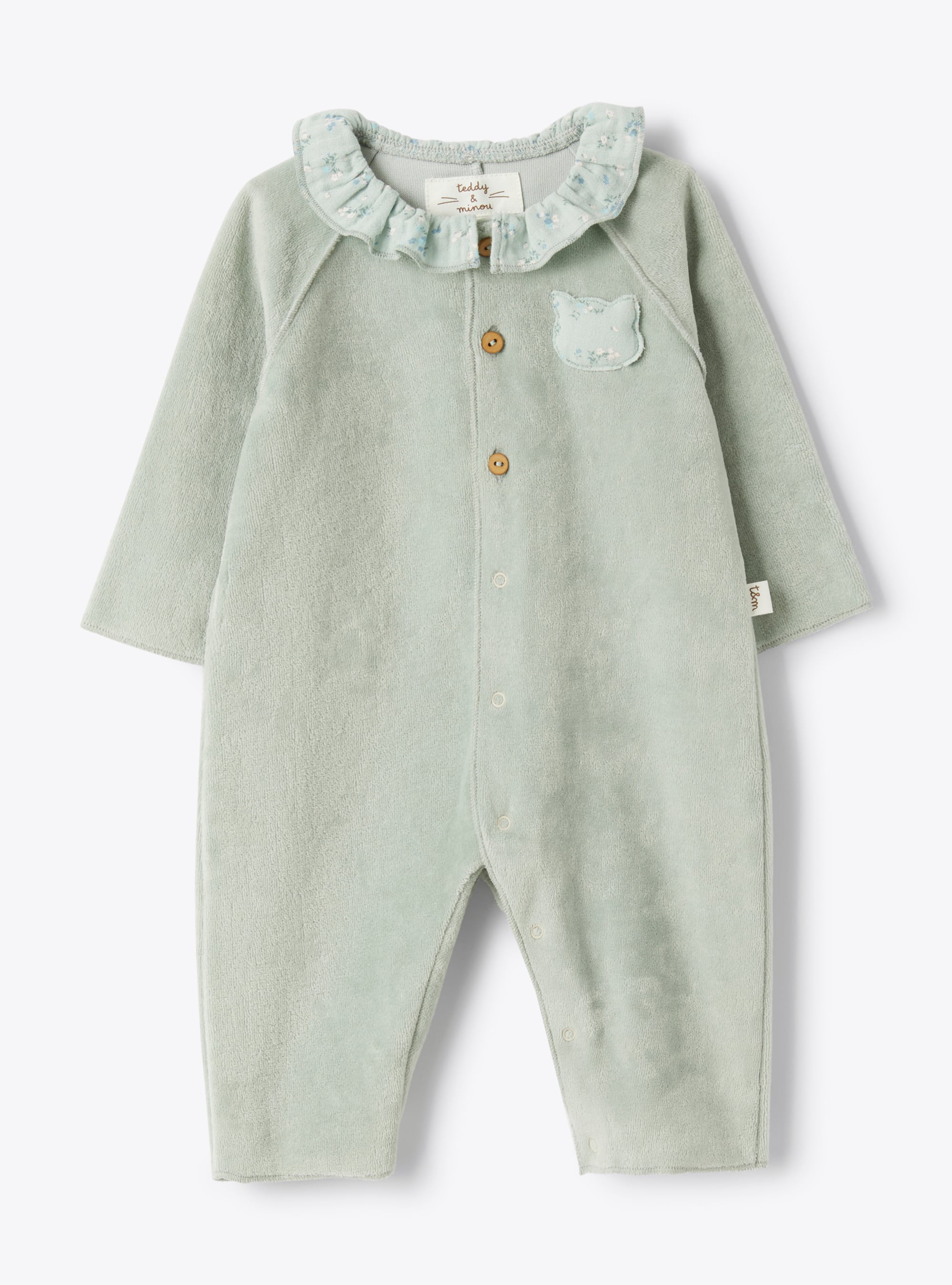 Chenille jumpsuit with ruffles - Babygrows - Il Gufo