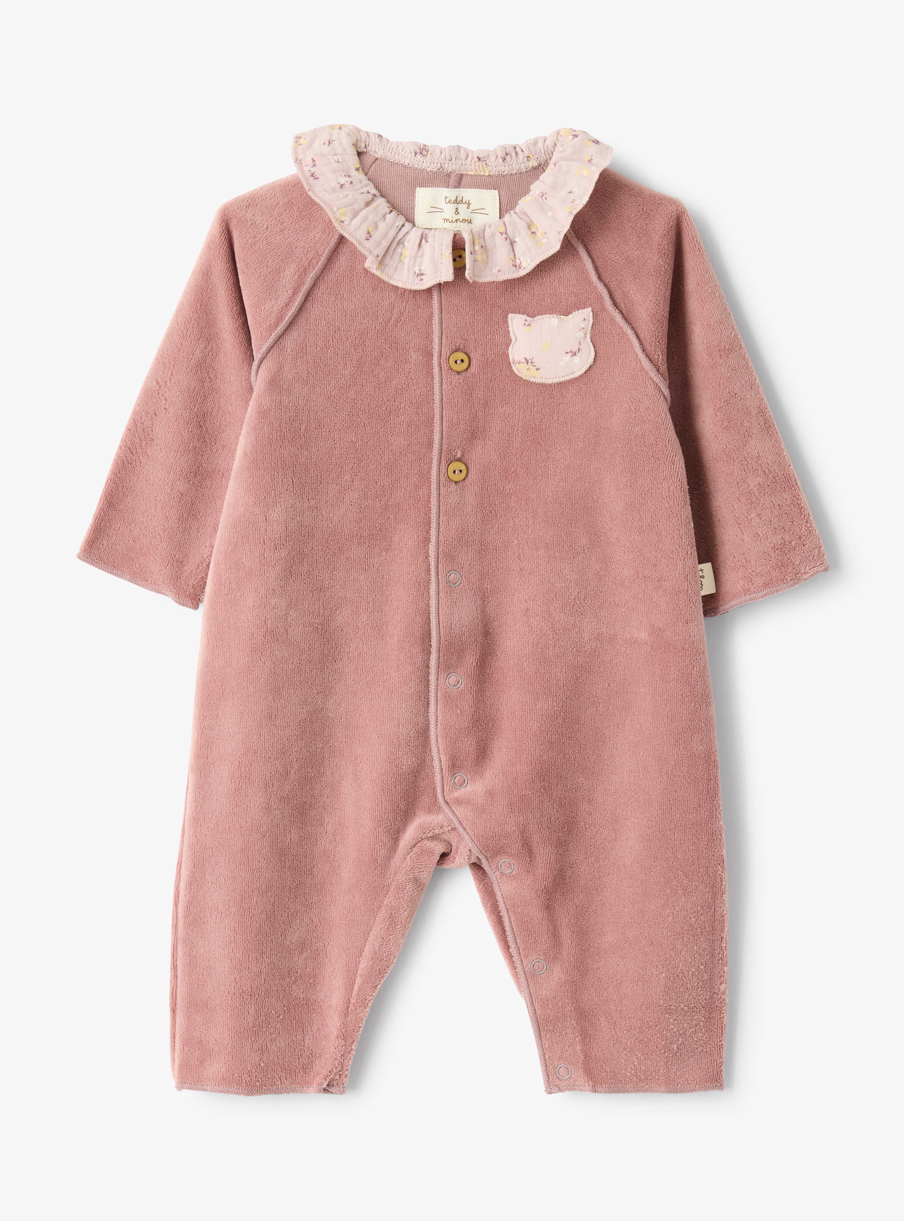 Chenille jumpsuit with ruffles - Babygrows - Il Gufo