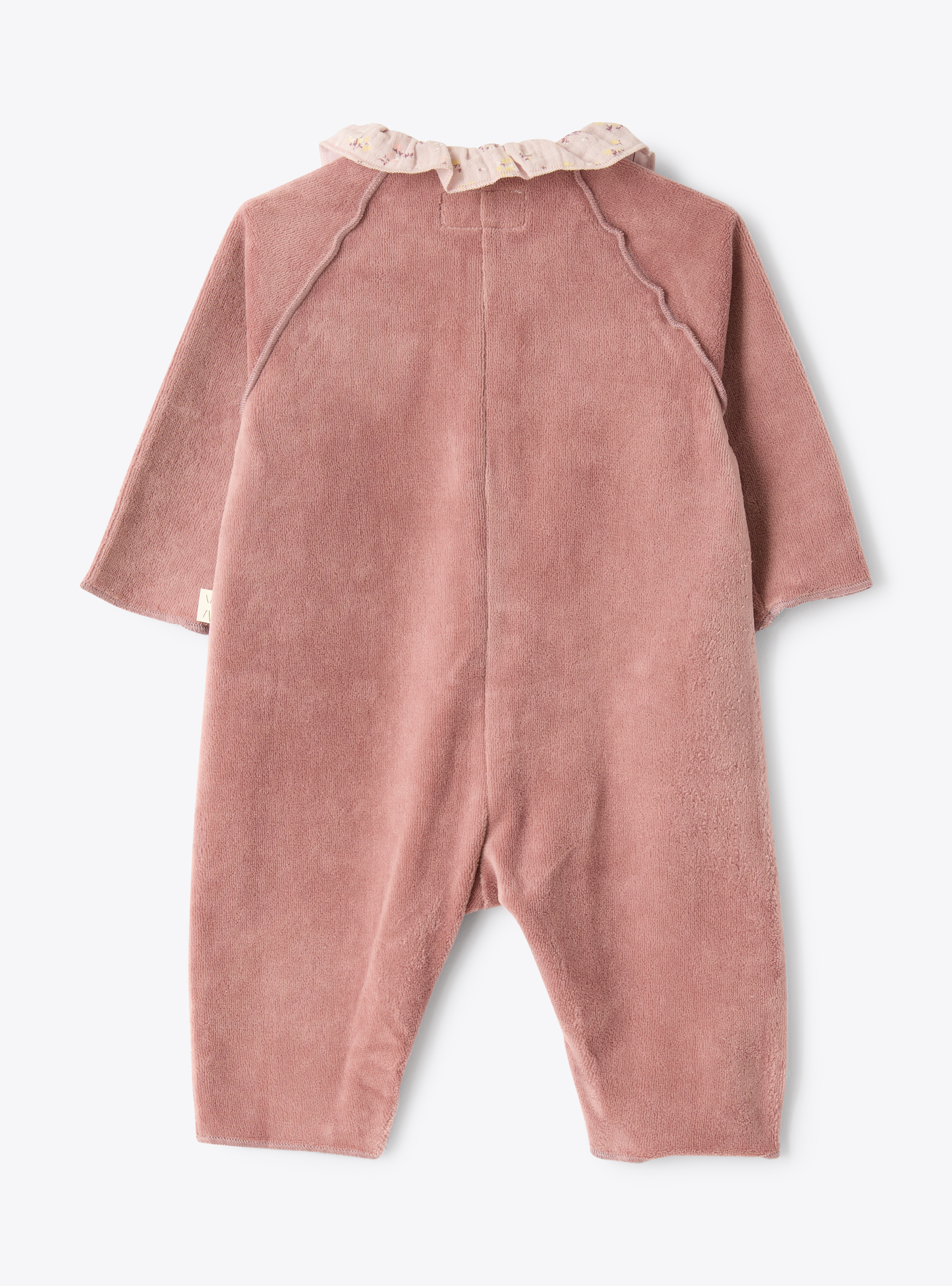 Chenille jumpsuit with ruffles - VIOLET | Il Gufo