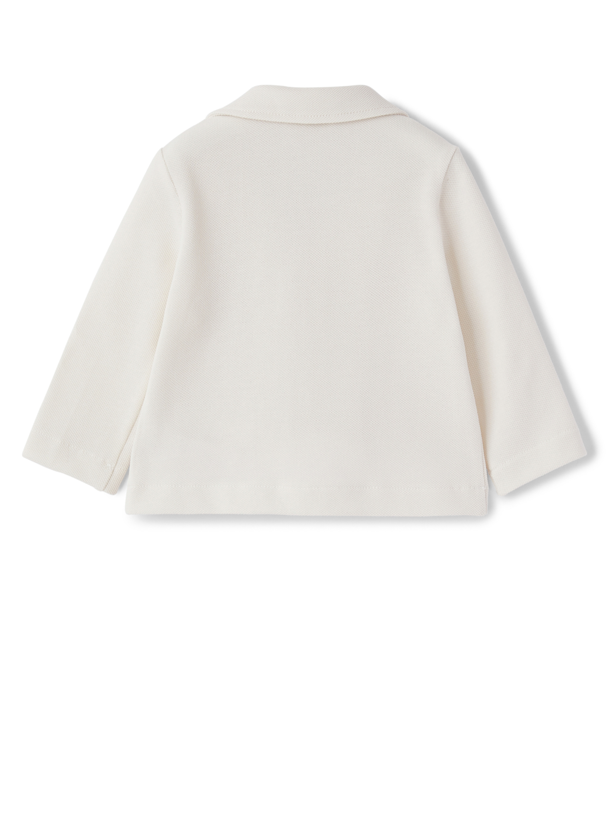 Cream white piquet cotton blazer - Beige | Il Gufo