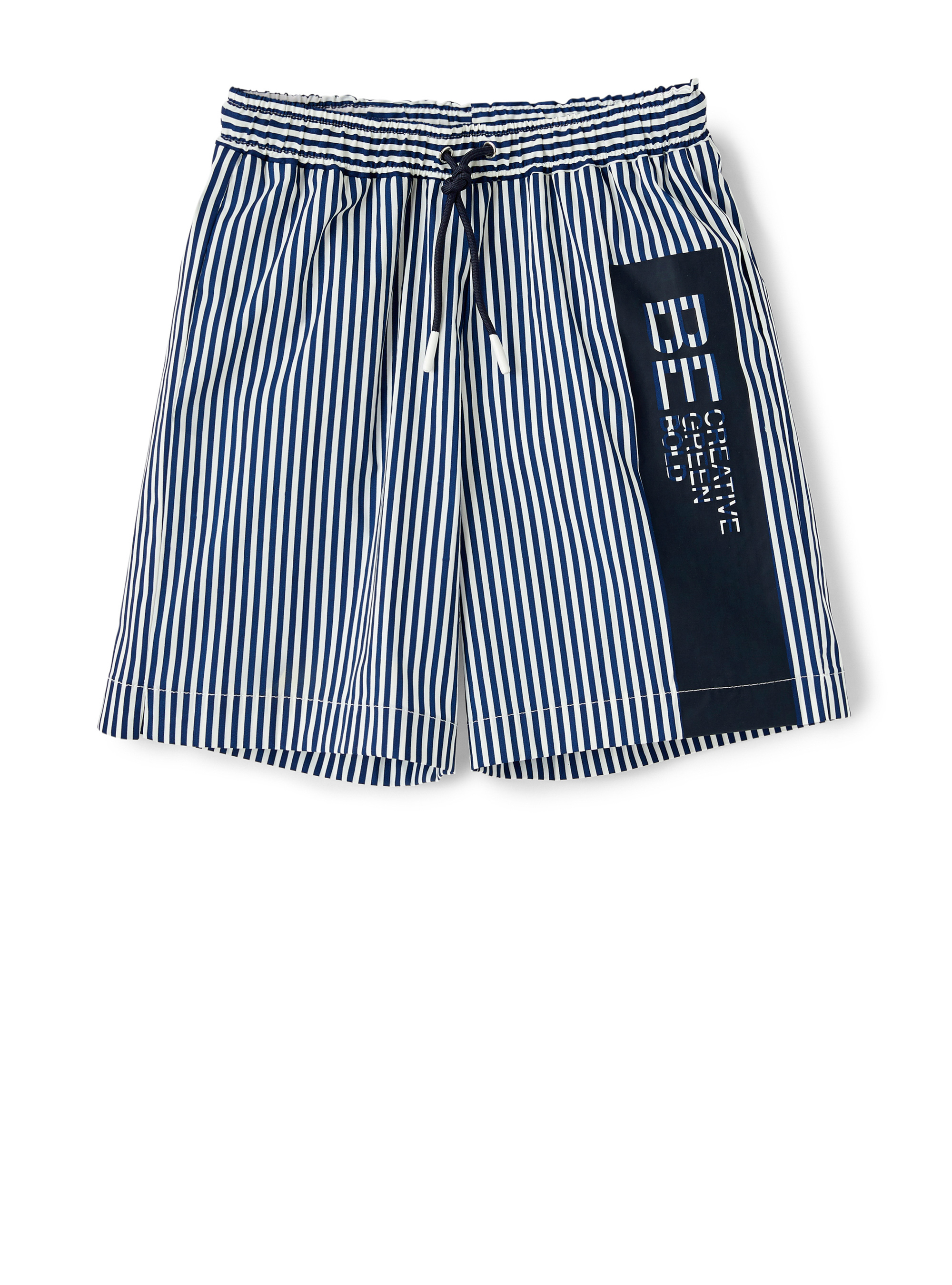 Blue and white striped beach boxer - Swimwear - Il Gufo