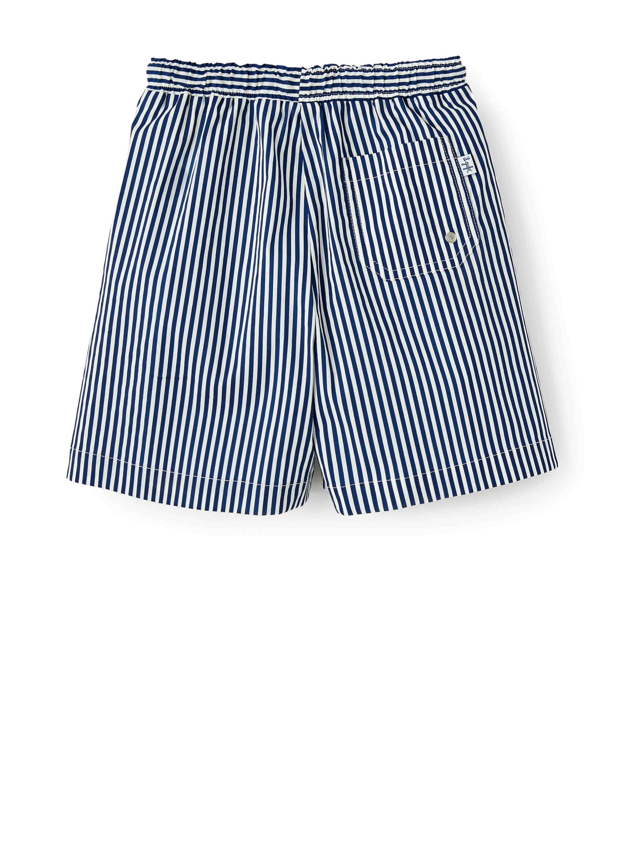 Blue and white striped beach boxer - Blue | Il Gufo