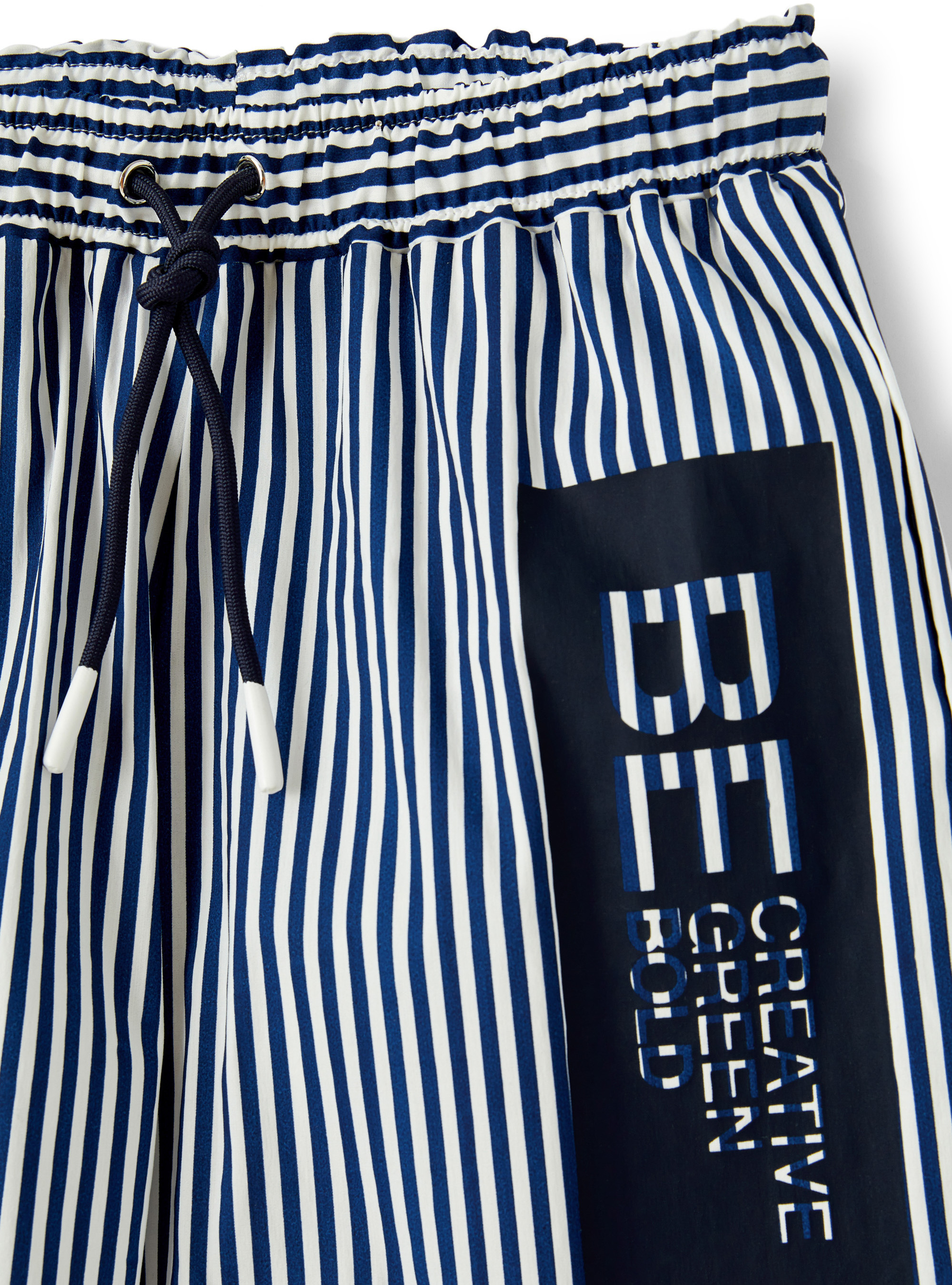 Blue and white striped beach boxer - Blue | Il Gufo