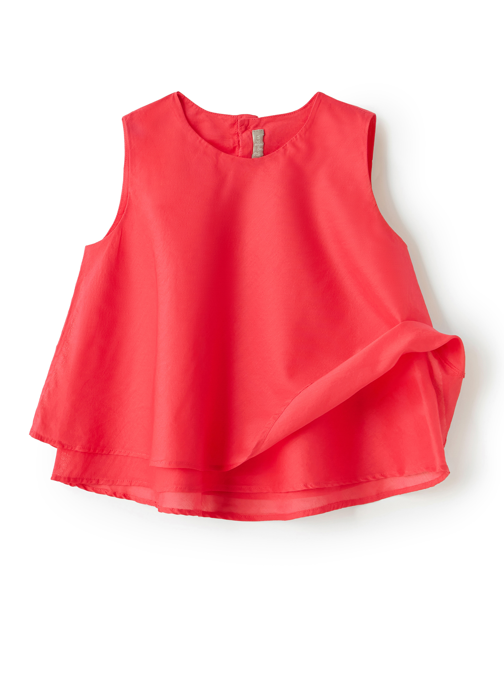 Carmine red voile flared top - Red | Il Gufo
