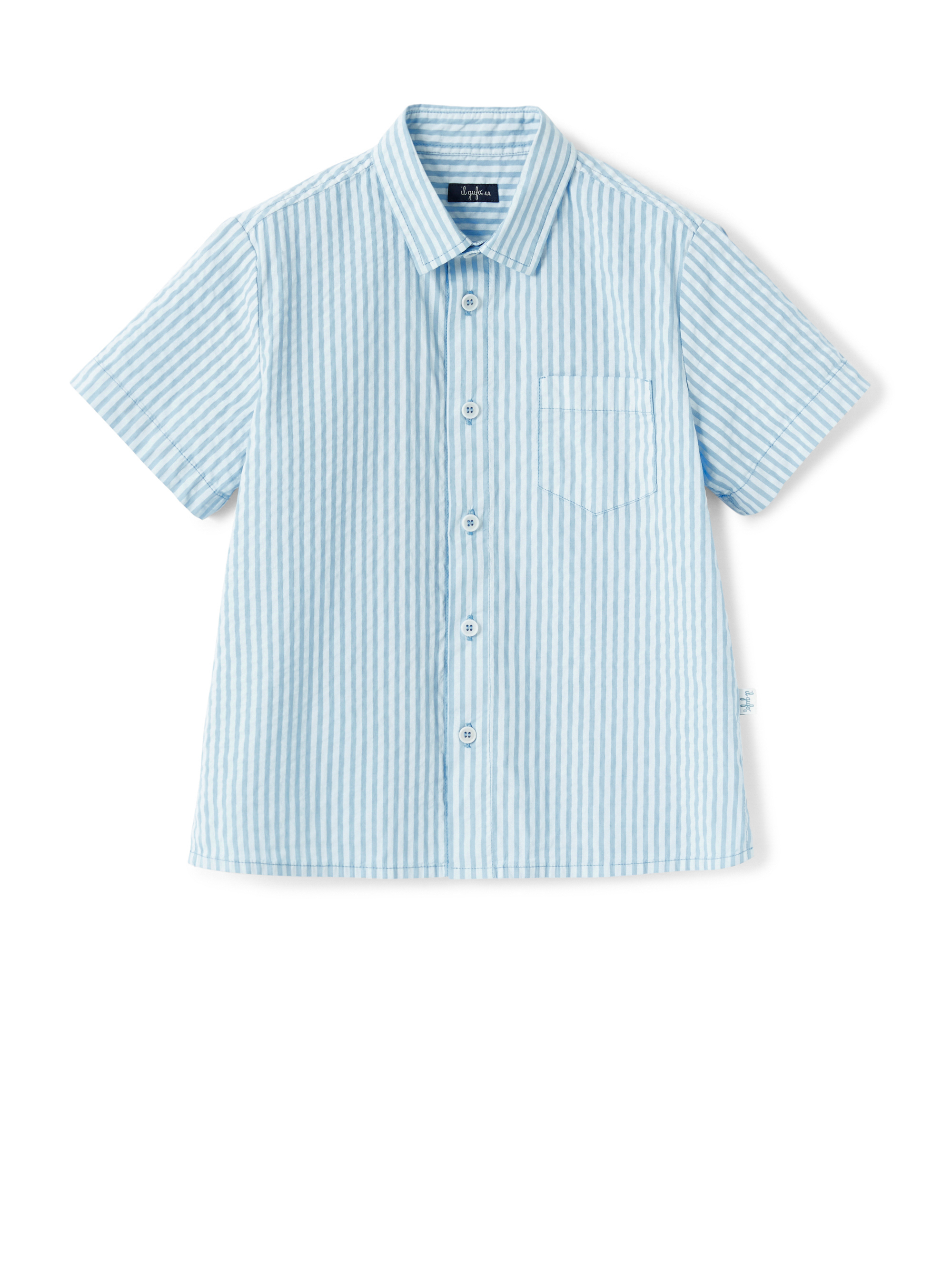 Seersuckerhemd mit technischem Effekt - Hemden - Il Gufo