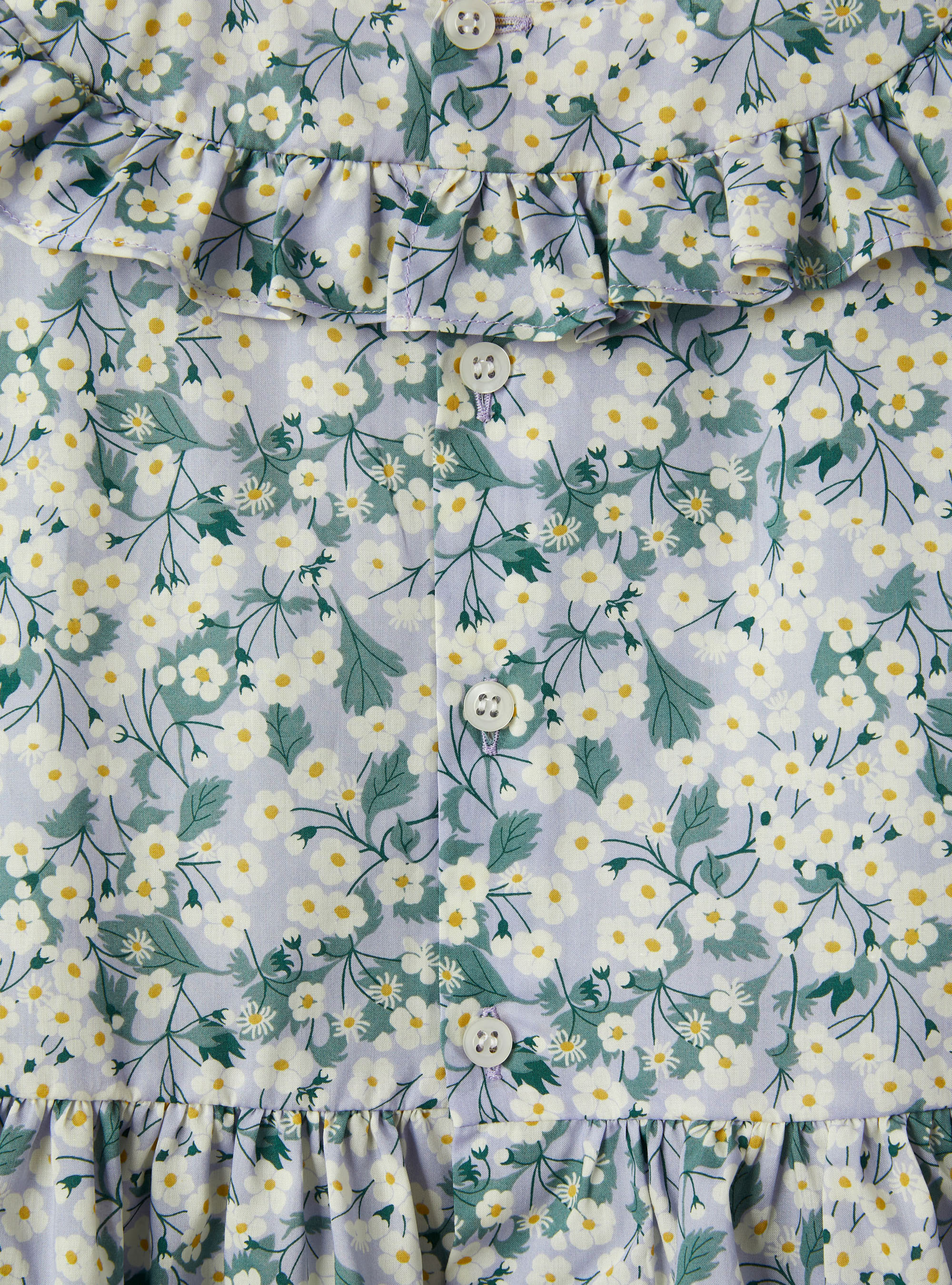 Camicia in Liberty Fabrics a fiori - Lilla | Il Gufo