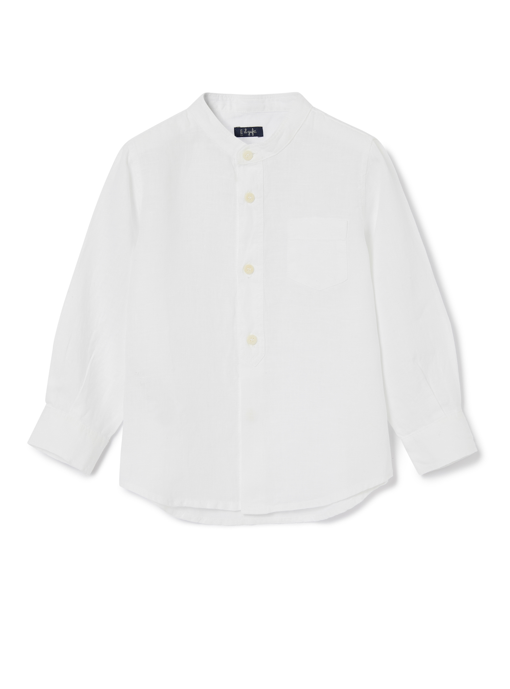 Camicia coreana in 100% lino - Camicie - Il Gufo