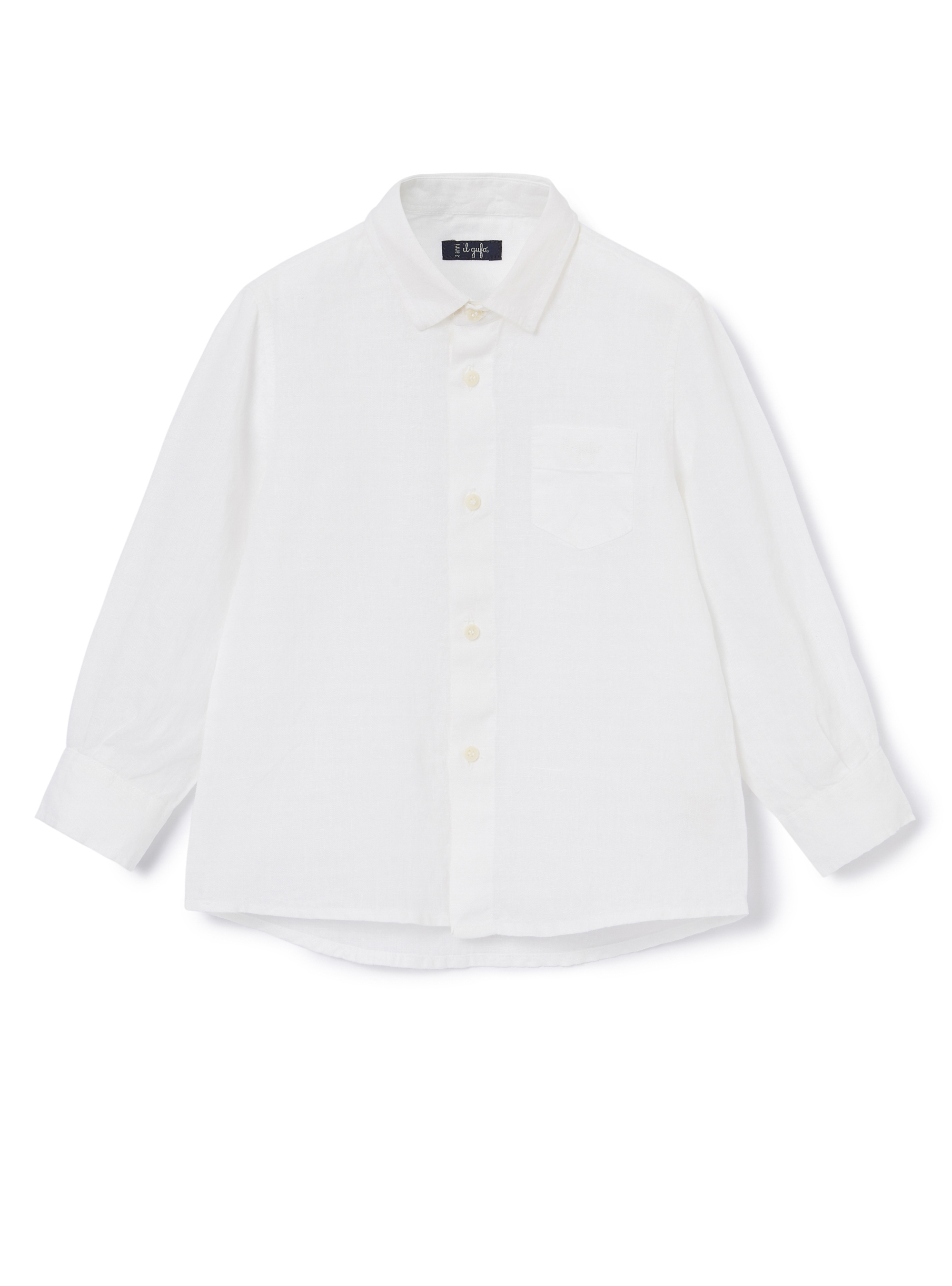 Camicia regular fit in lino bianco - Bianco | Il Gufo
