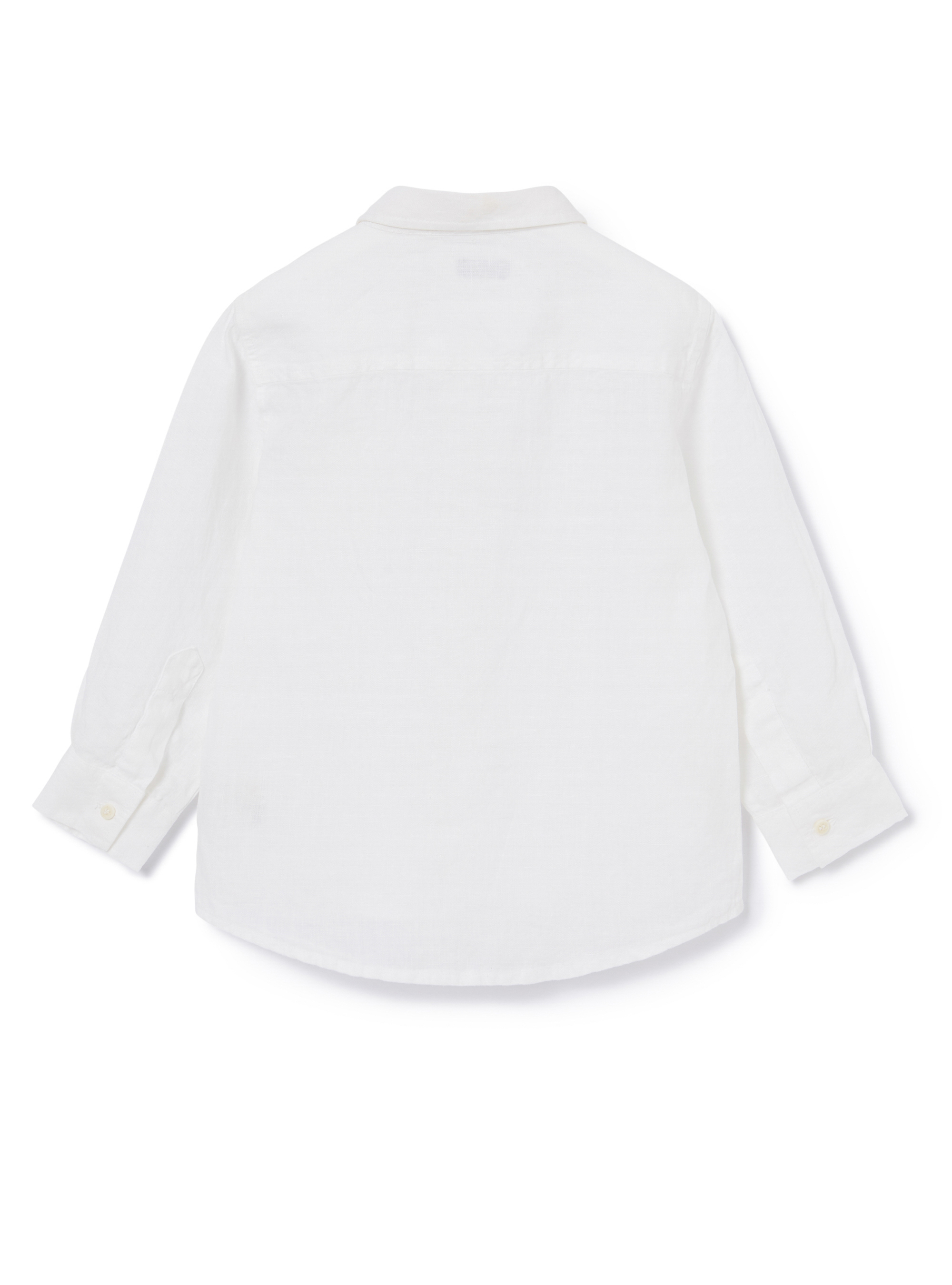 Weißes normal geschnittenes Leinenhemd - Weiss | Il Gufo