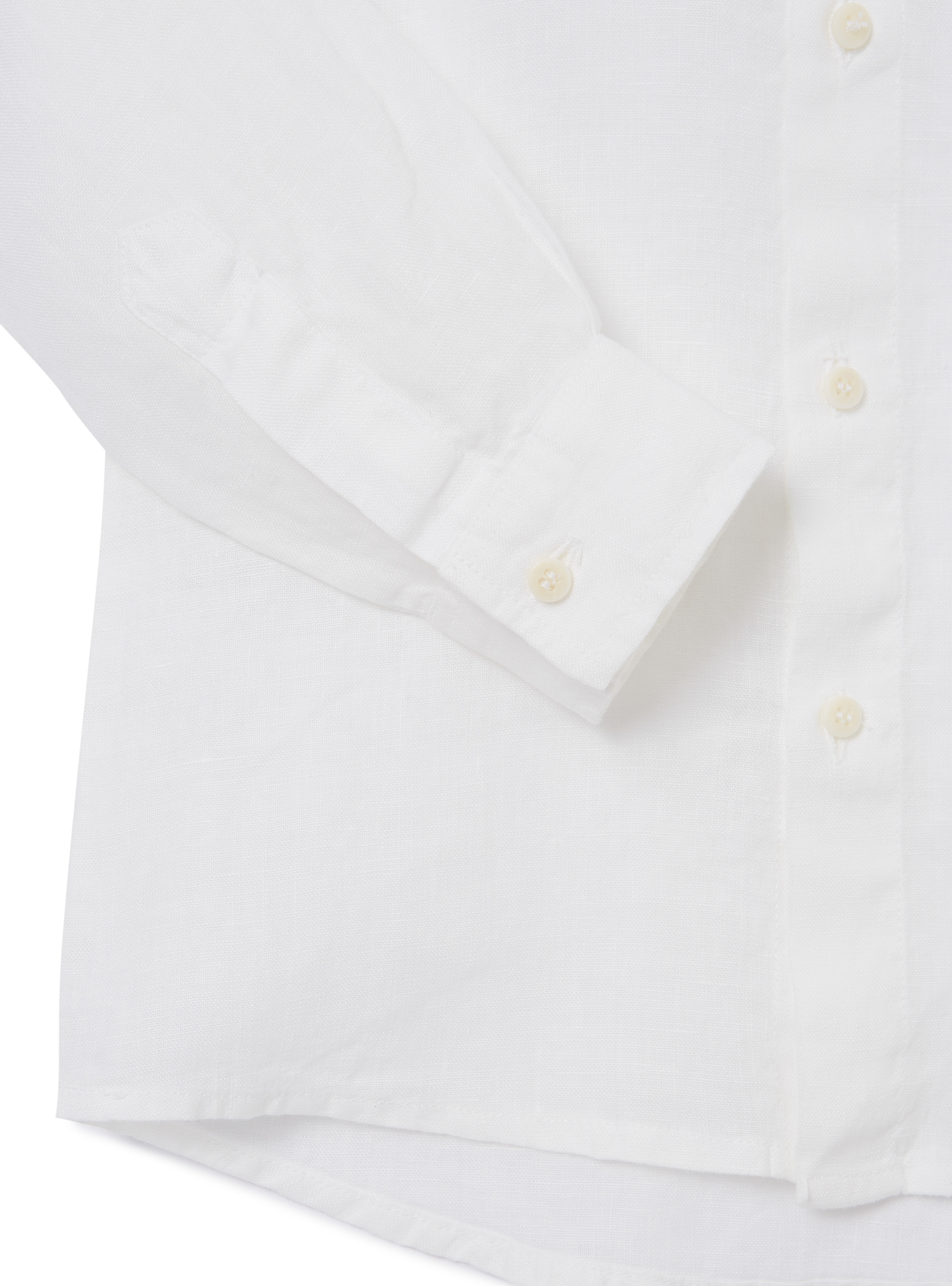 Weißes normal geschnittenes Leinenhemd - Weiss | Il Gufo