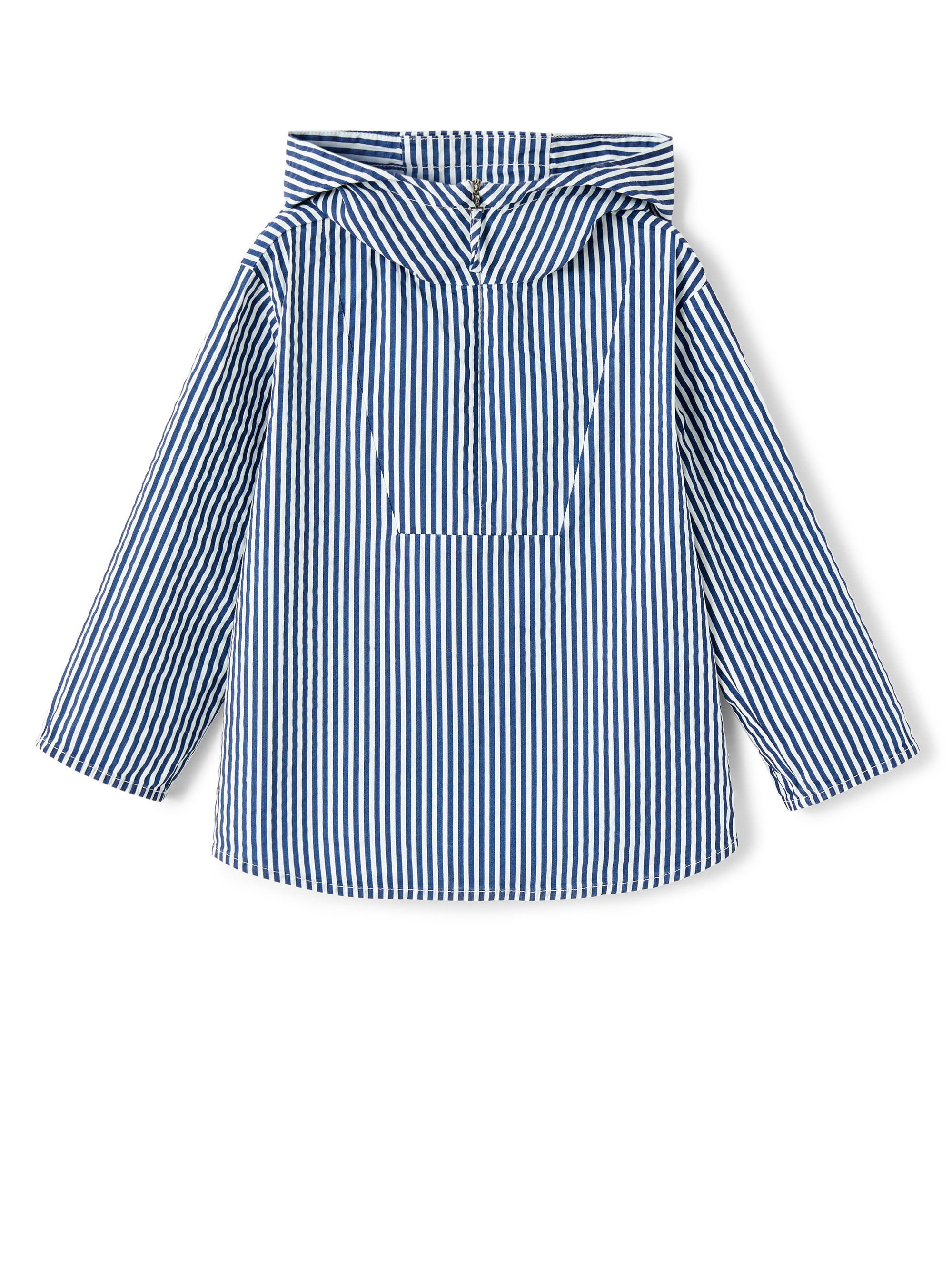 Striped shirt with hood - White | Il Gufo