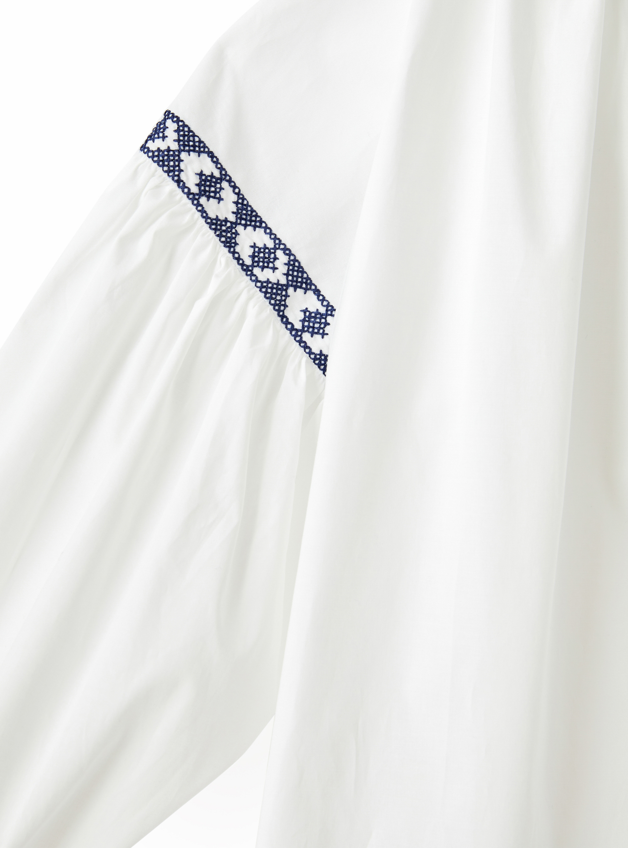 Camicia con ricamo folk - Bianco | Il Gufo