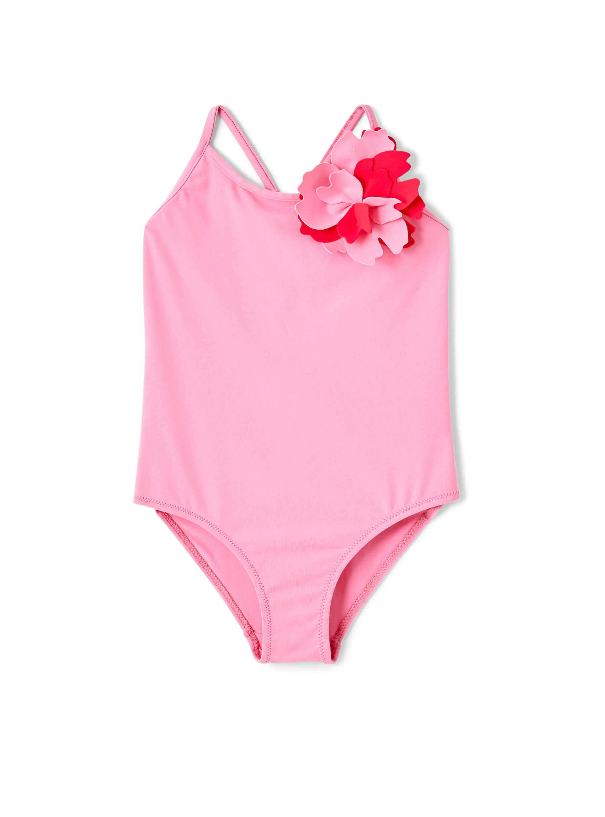 One-piece swimsuit with flower - Pink | Il Gufo