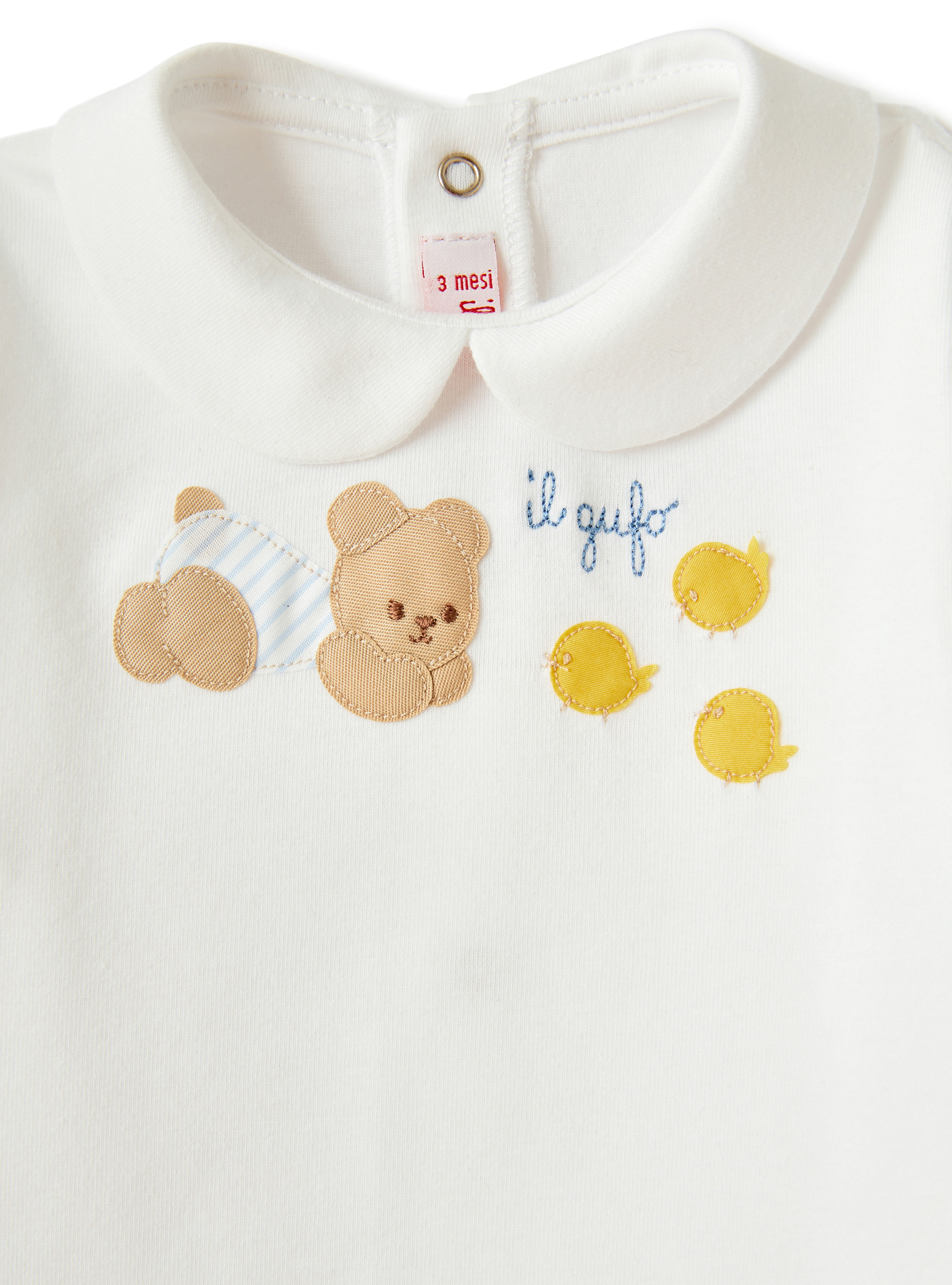 Two-piece suit with teddy bear - White | Il Gufo