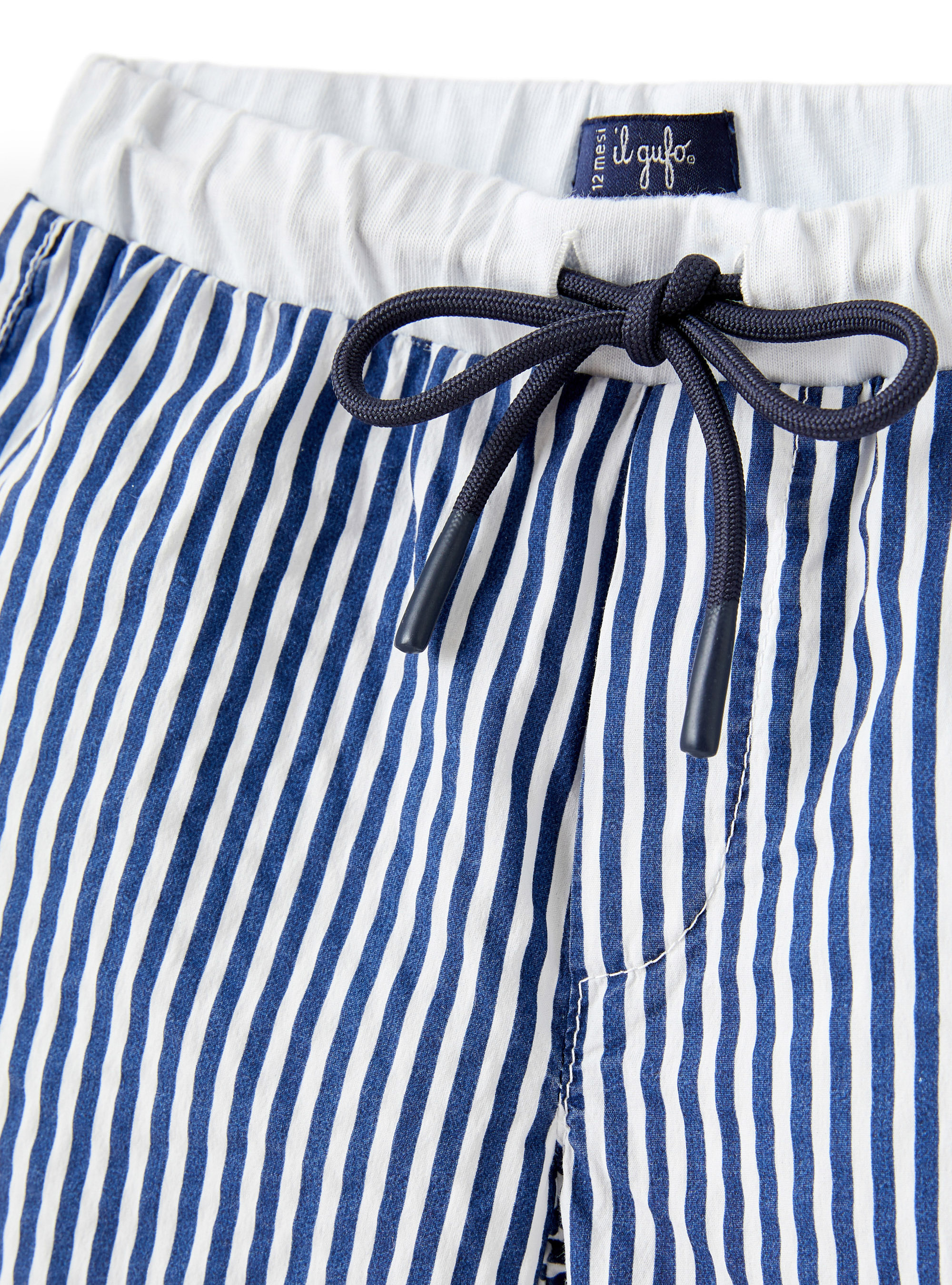 Two-piece suit with small stripes - White | Il Gufo