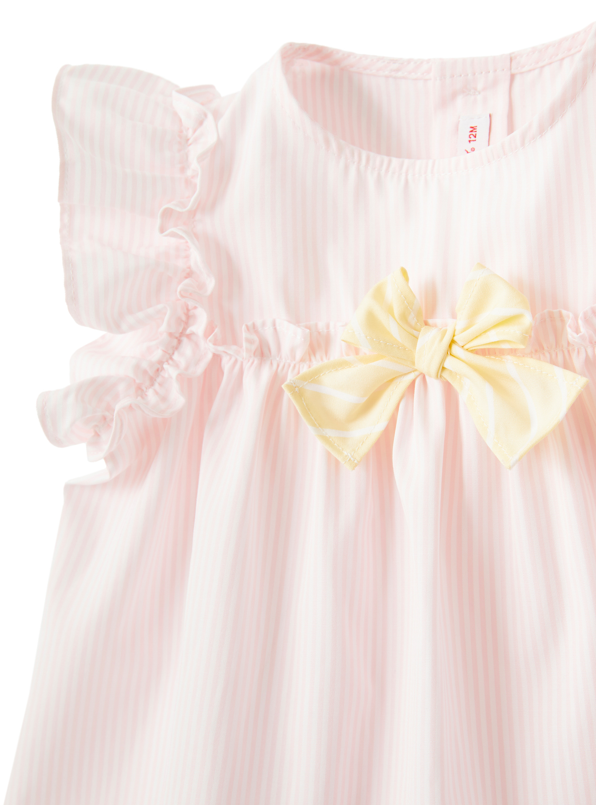 Two-piece suit with pink and yellow stripes - Pink | Il Gufo