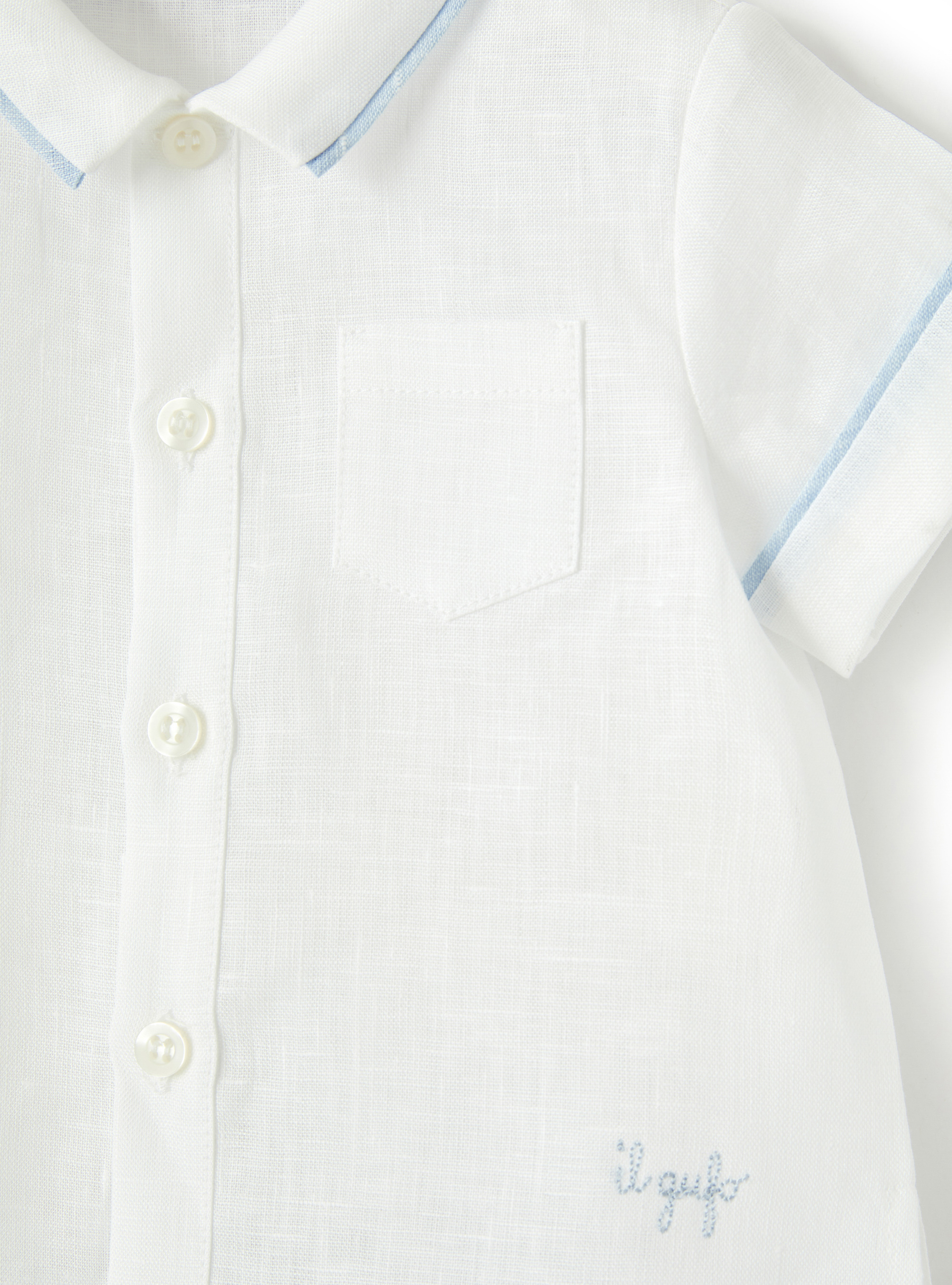 100% linen two-piece suit - White | Il Gufo