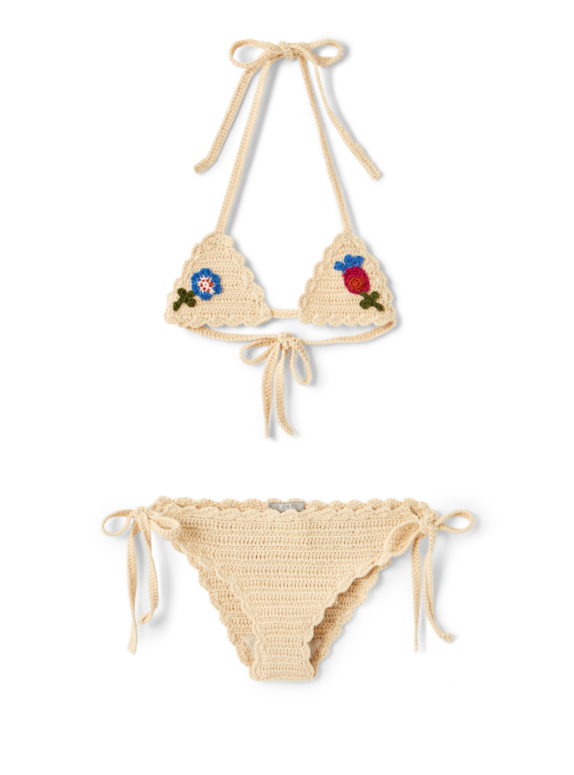 Crochet swimsuit with flowers - Swimwear - Il Gufo