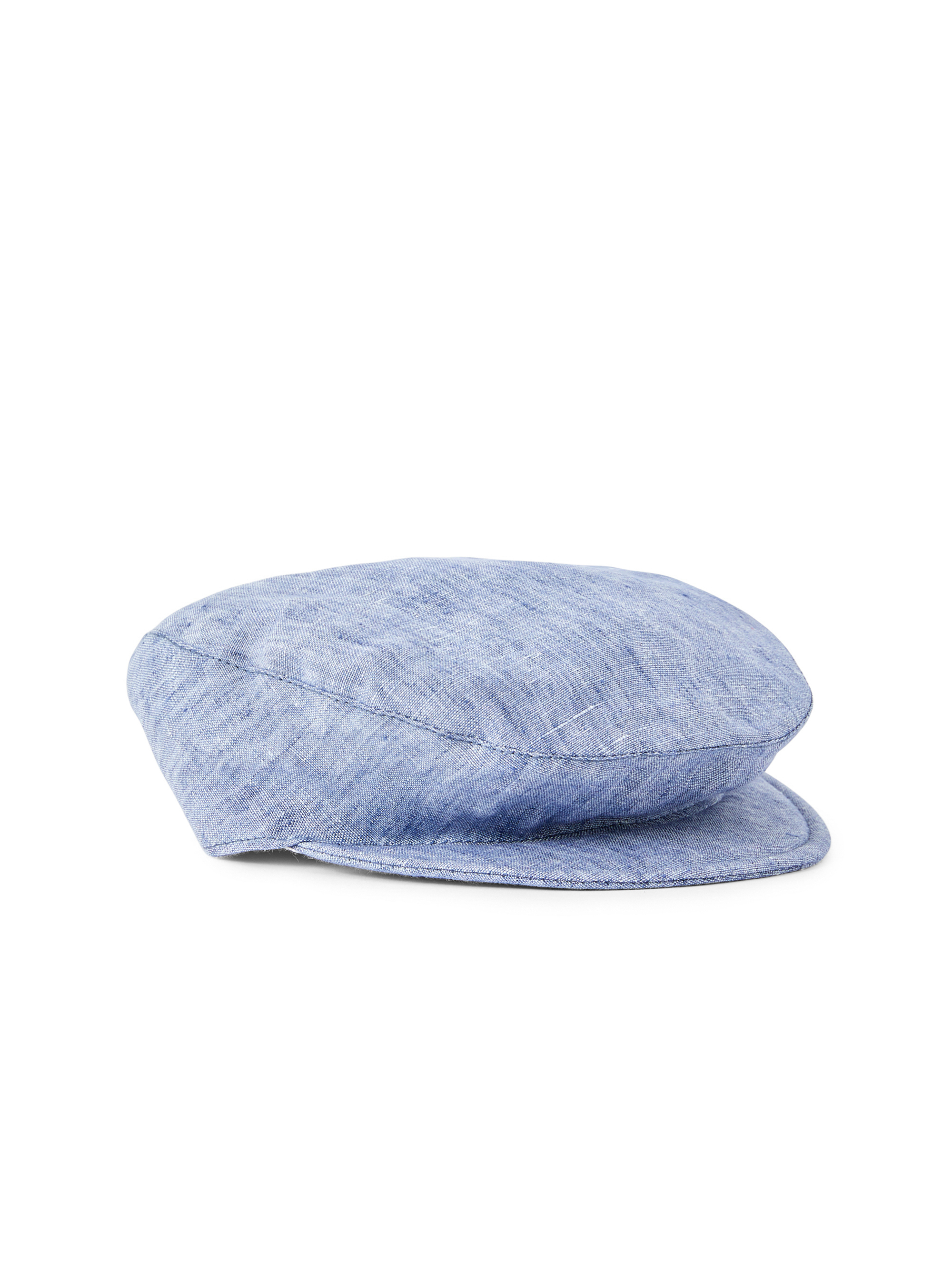 Light blue 100% linen hat - Accessories - Il Gufo