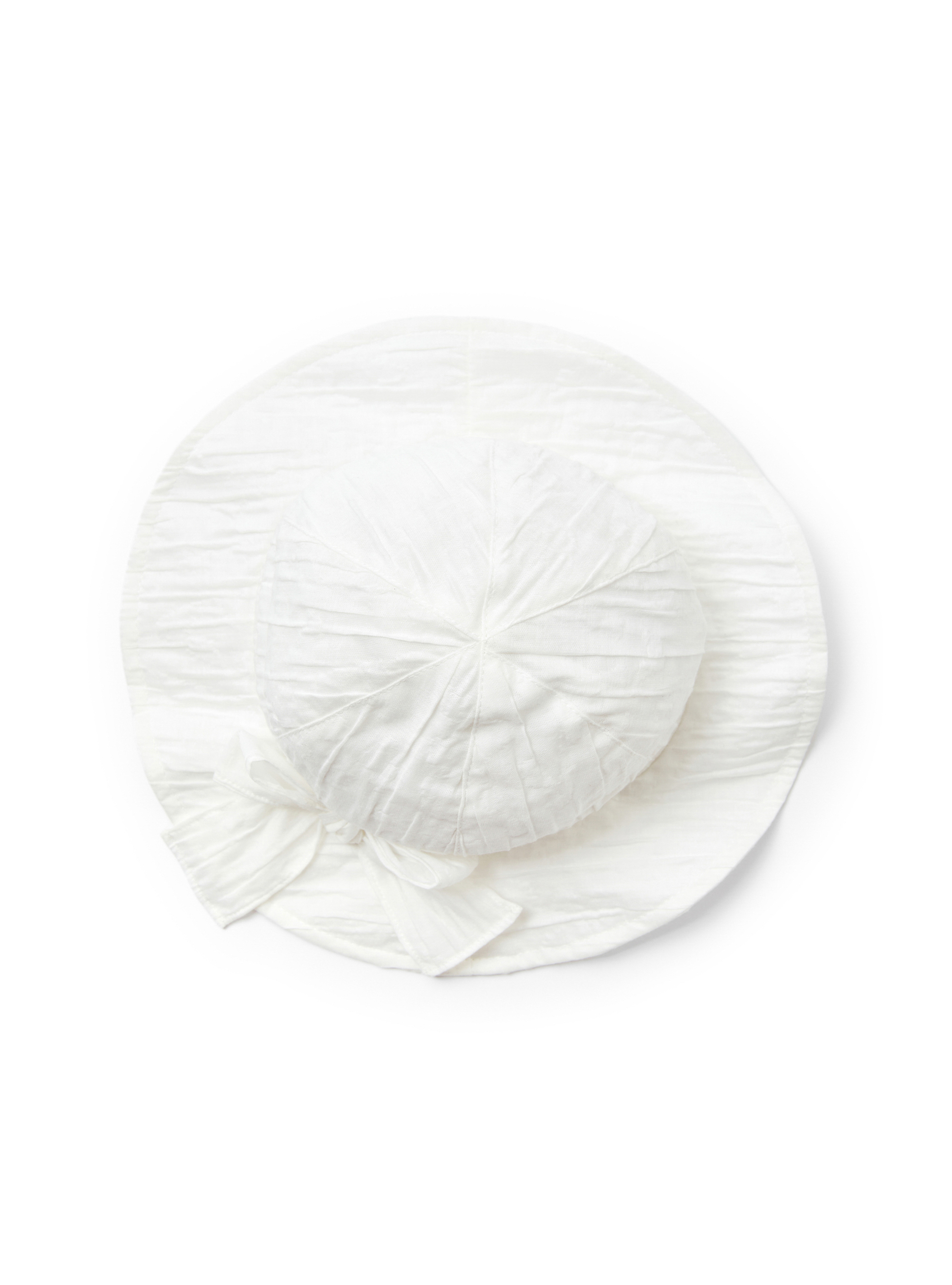 Cotton froissé hat - White | Il Gufo