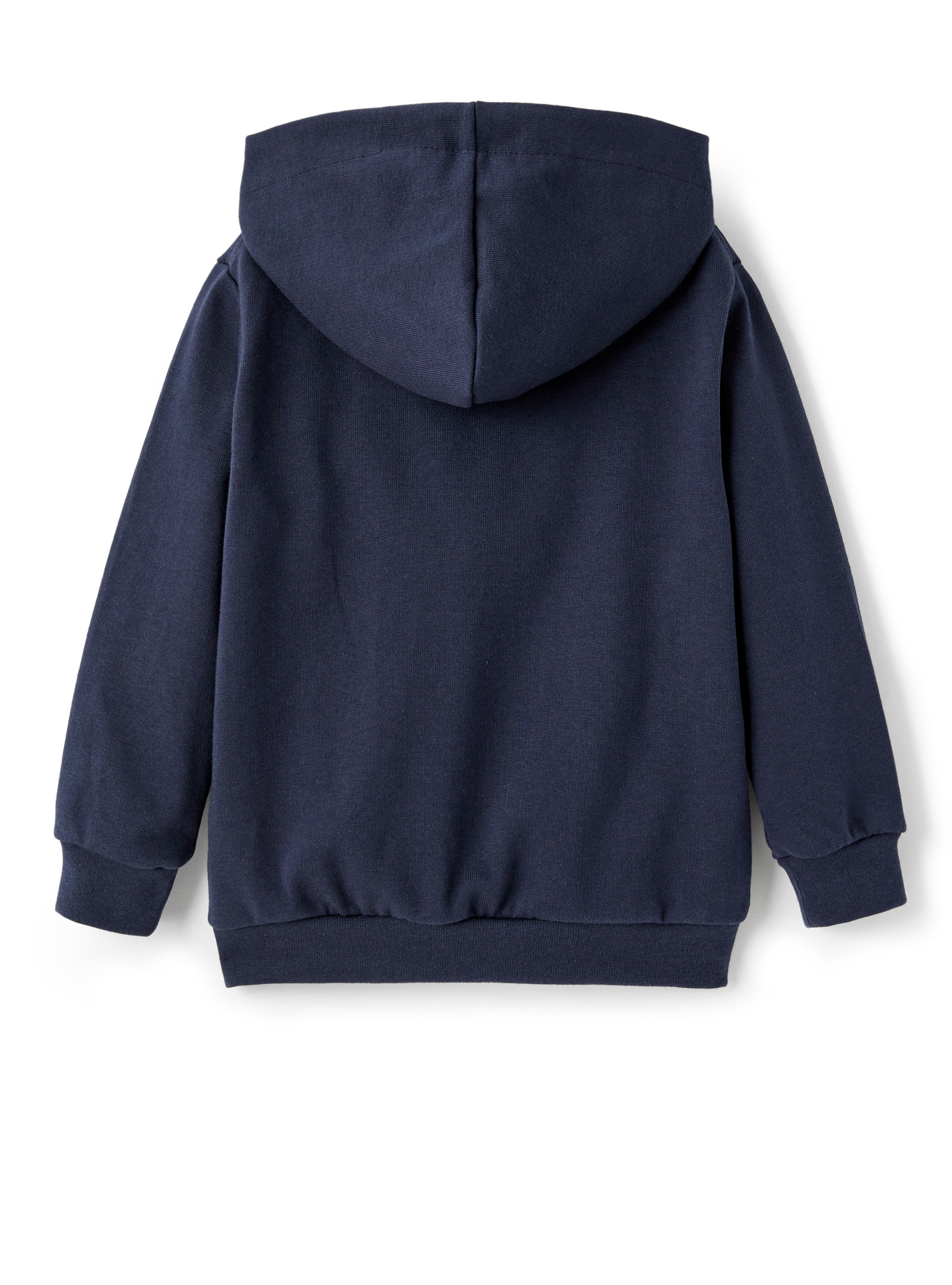 Blue sweatshirt with hood and front zip - Blue | Il Gufo
