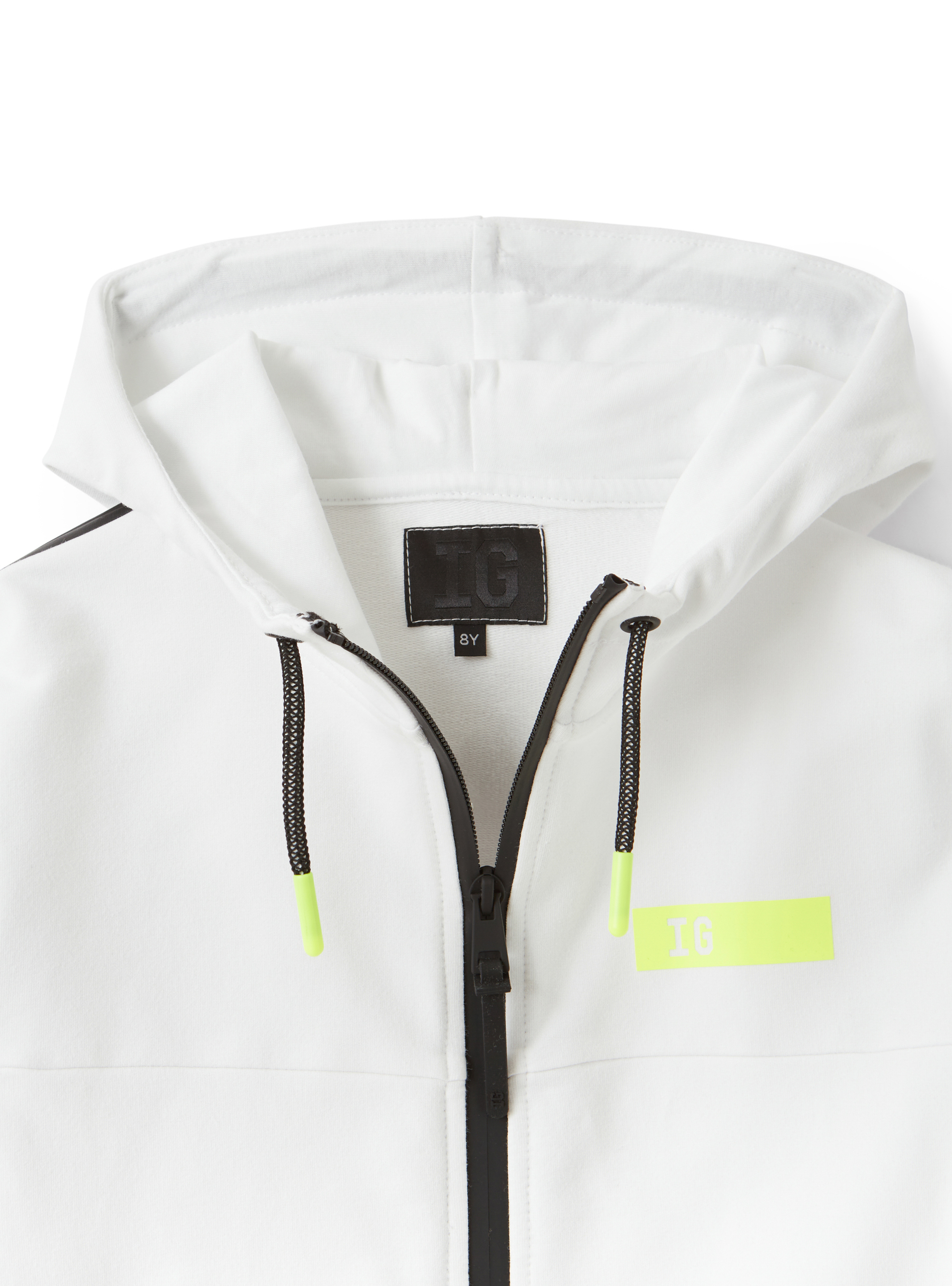 Weißes Sweatshirt mit schwarzen Bändern - Weiss | Il Gufo