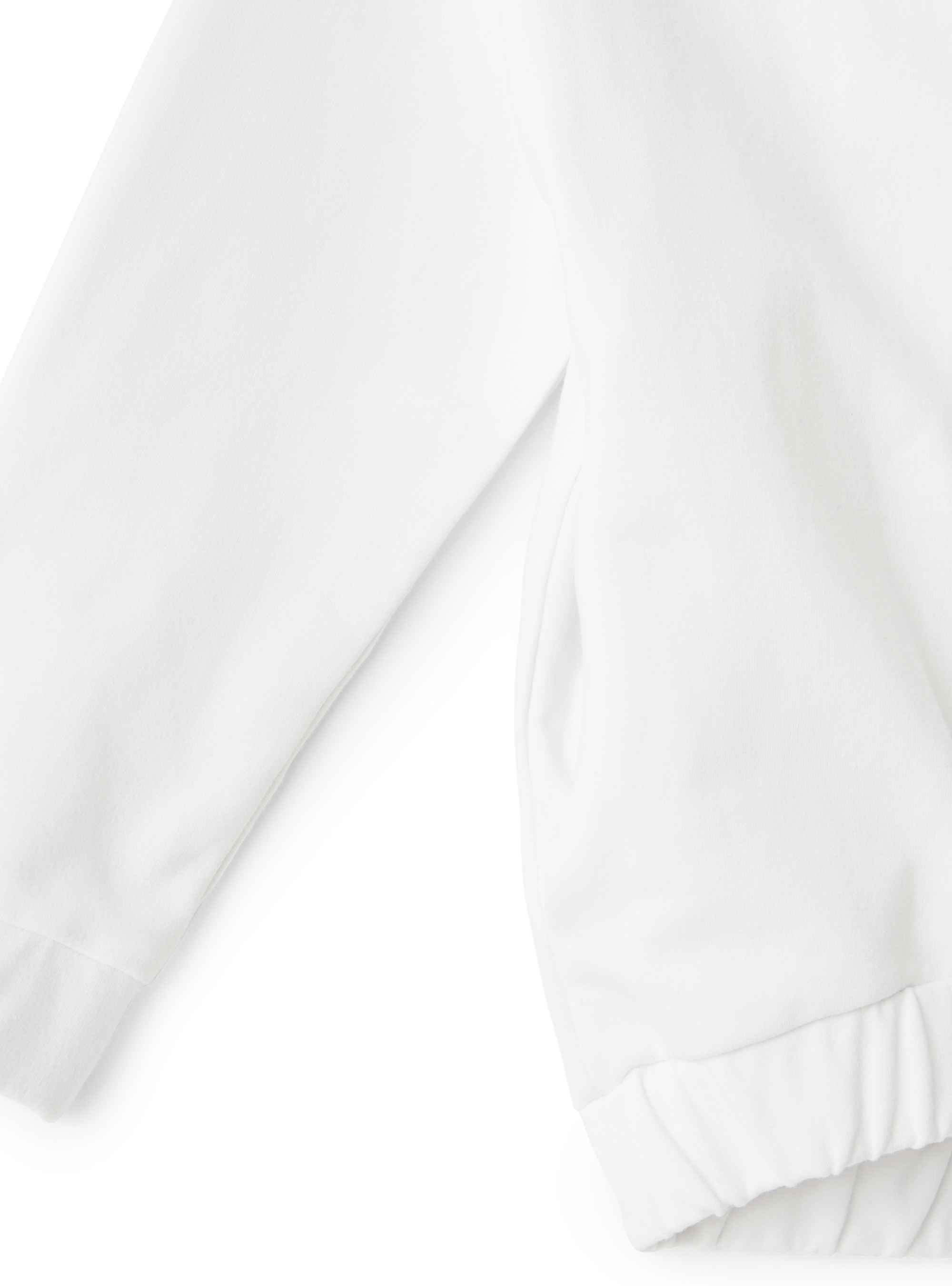White sweatshirt with fuchsia taping - White | Il Gufo