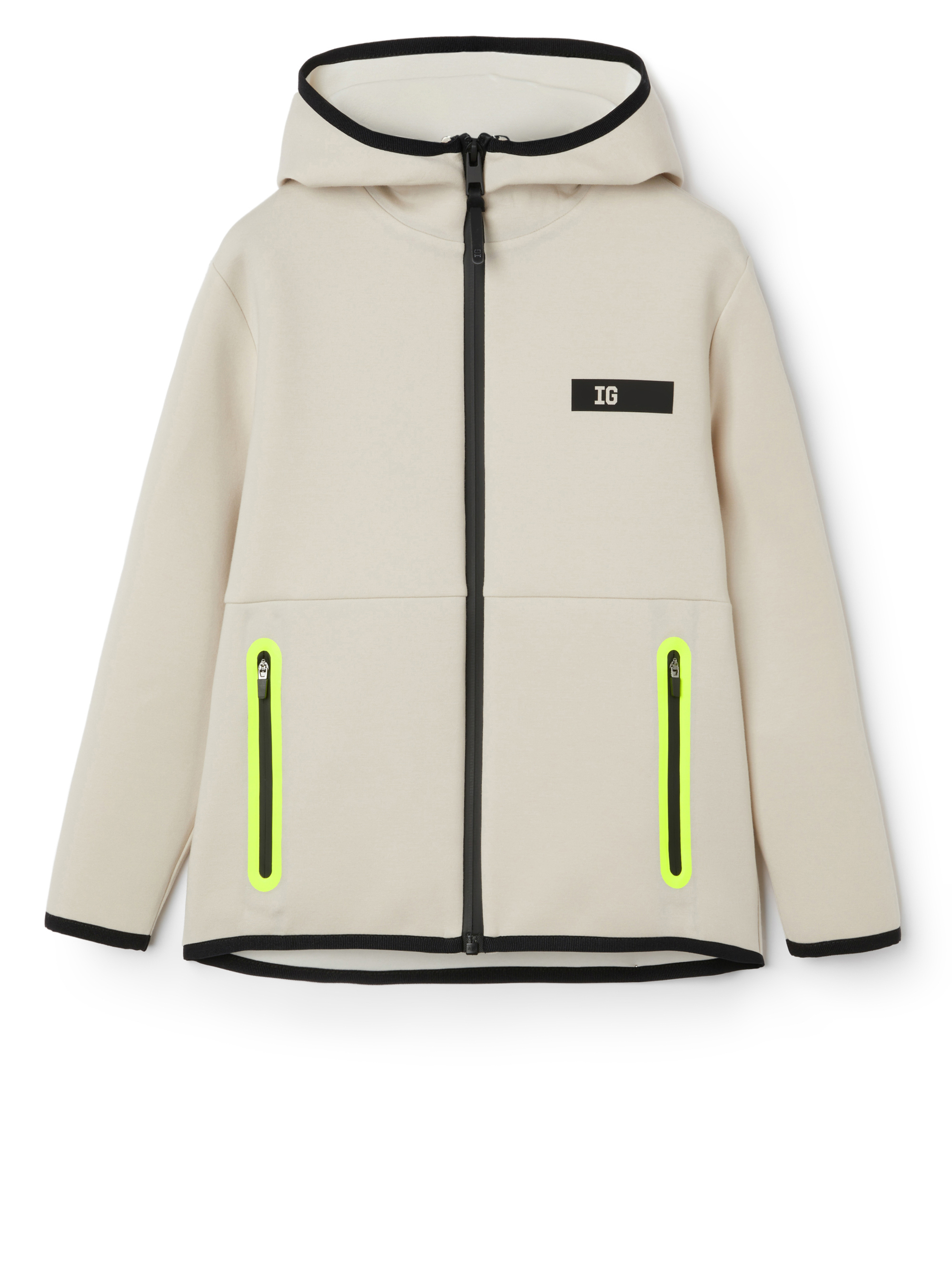 Bonded jacket with hood - Beige | Il Gufo