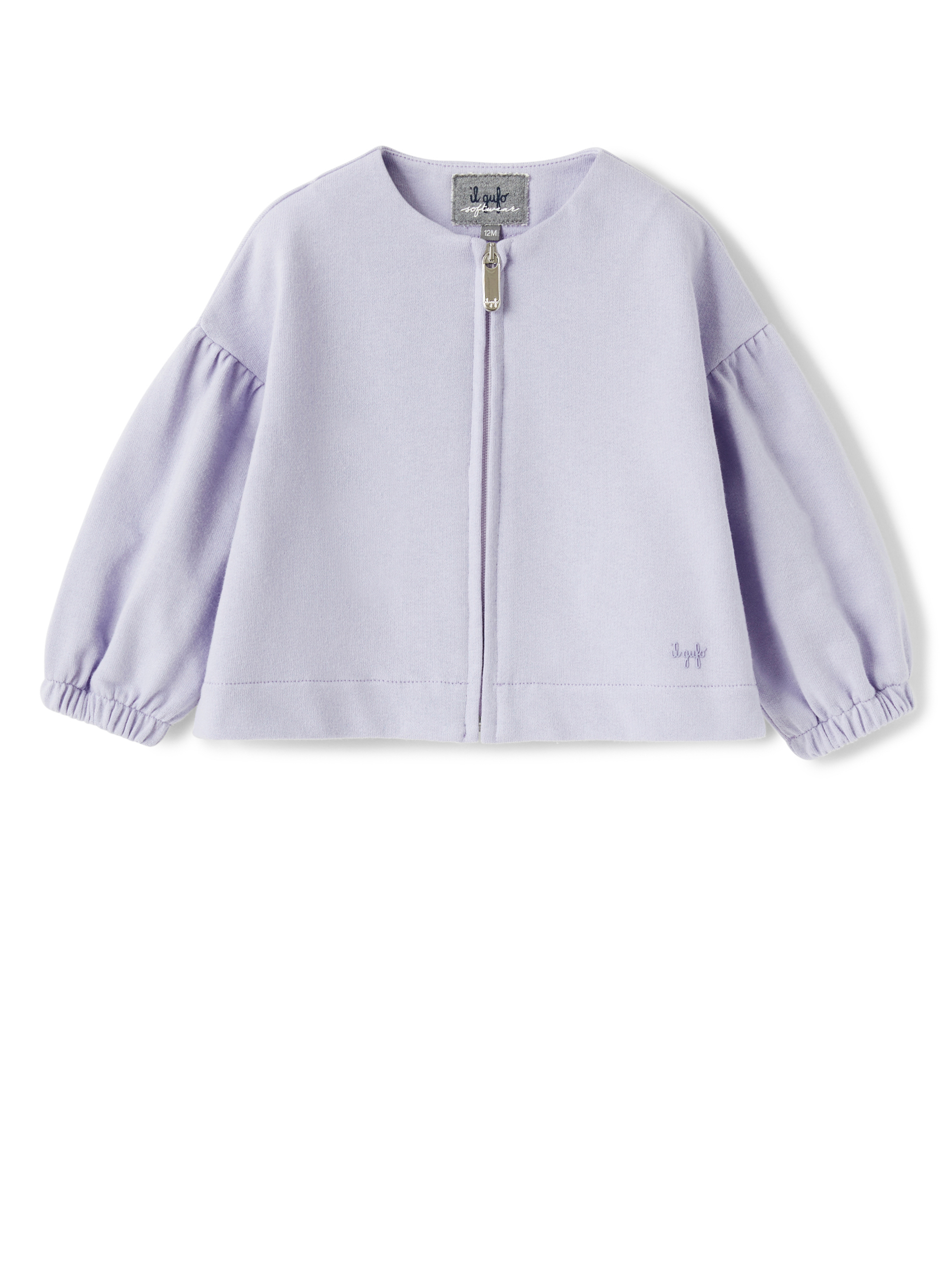 Sweatshirt with balloon sleeves - Lilac | Il Gufo
