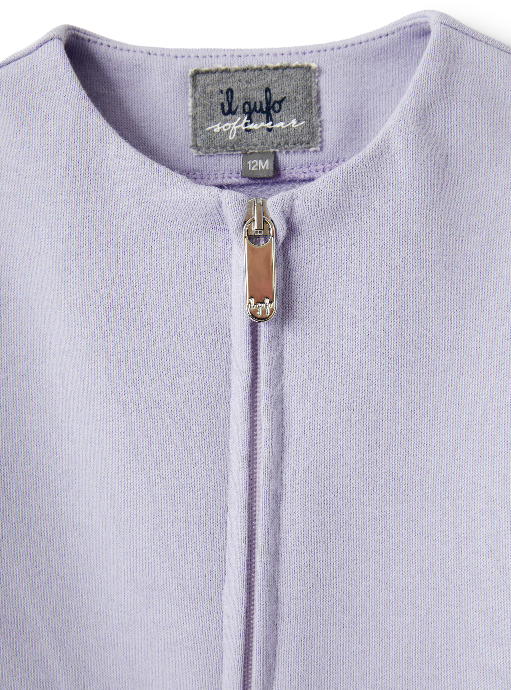 Sweatshirt with balloon sleeves - Lilac | Il Gufo