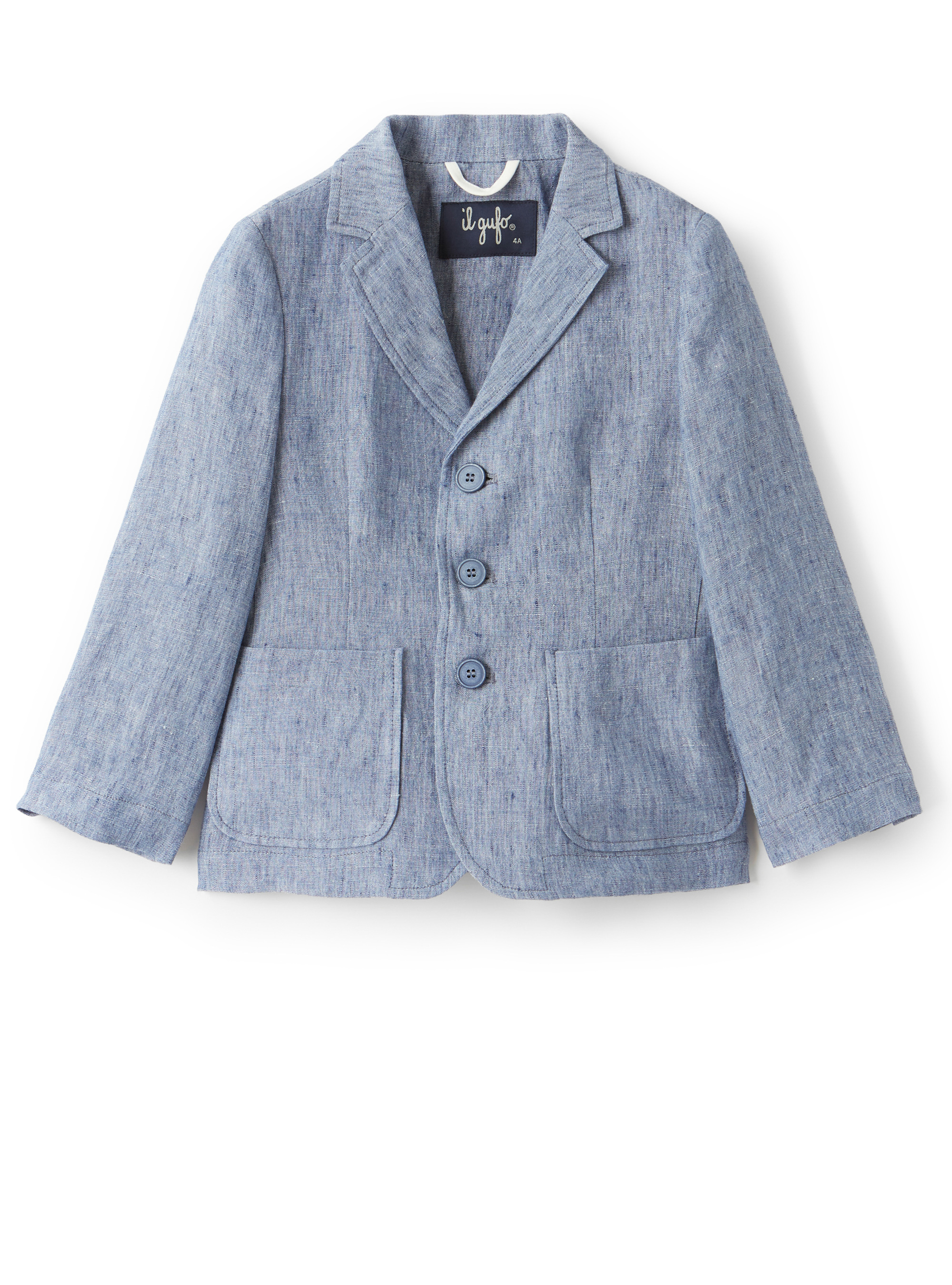 Light blue 100% linen jacket - Jackets - Il Gufo