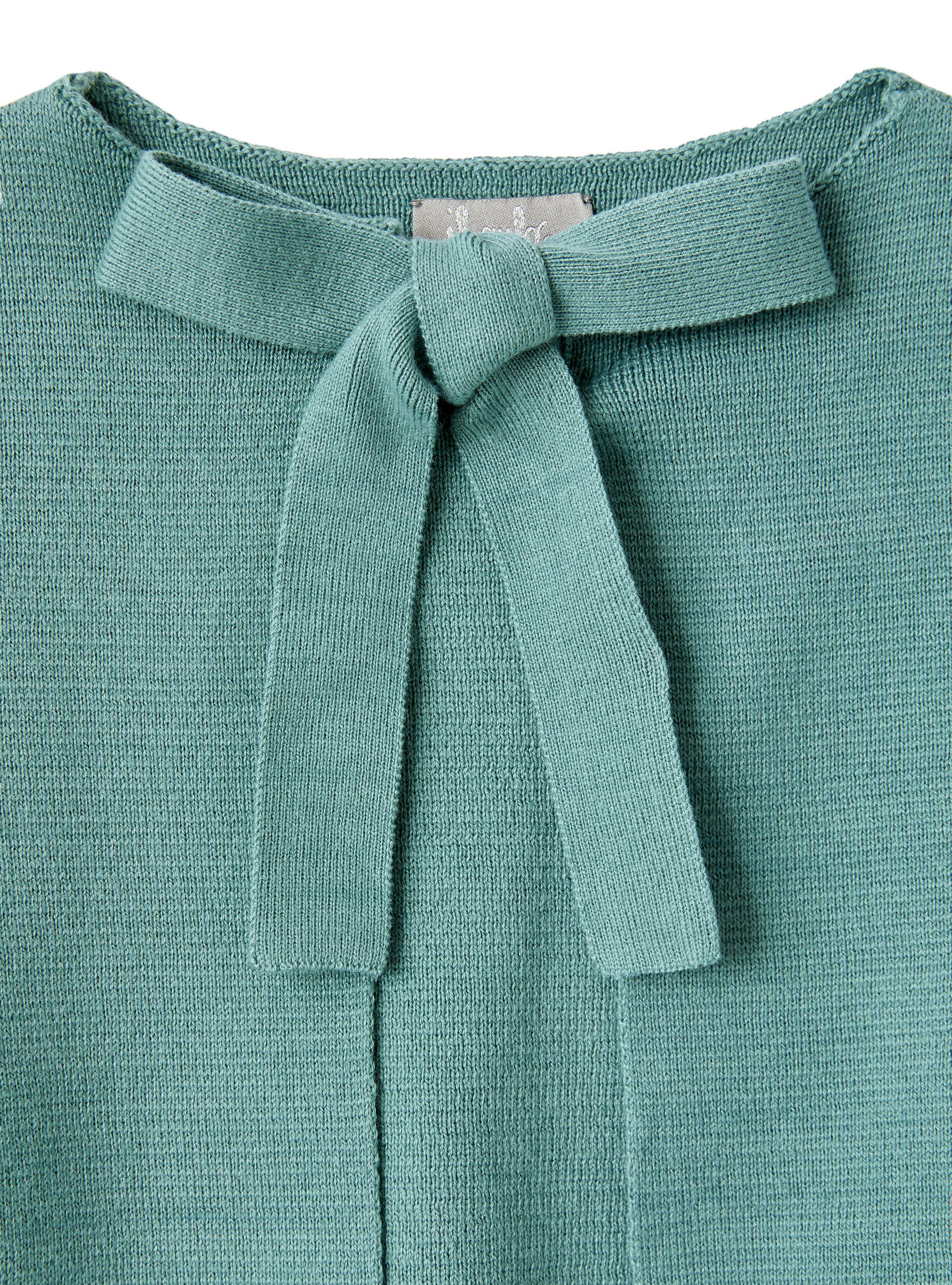 Boxy green organic cotton cardigan - Green | Il Gufo