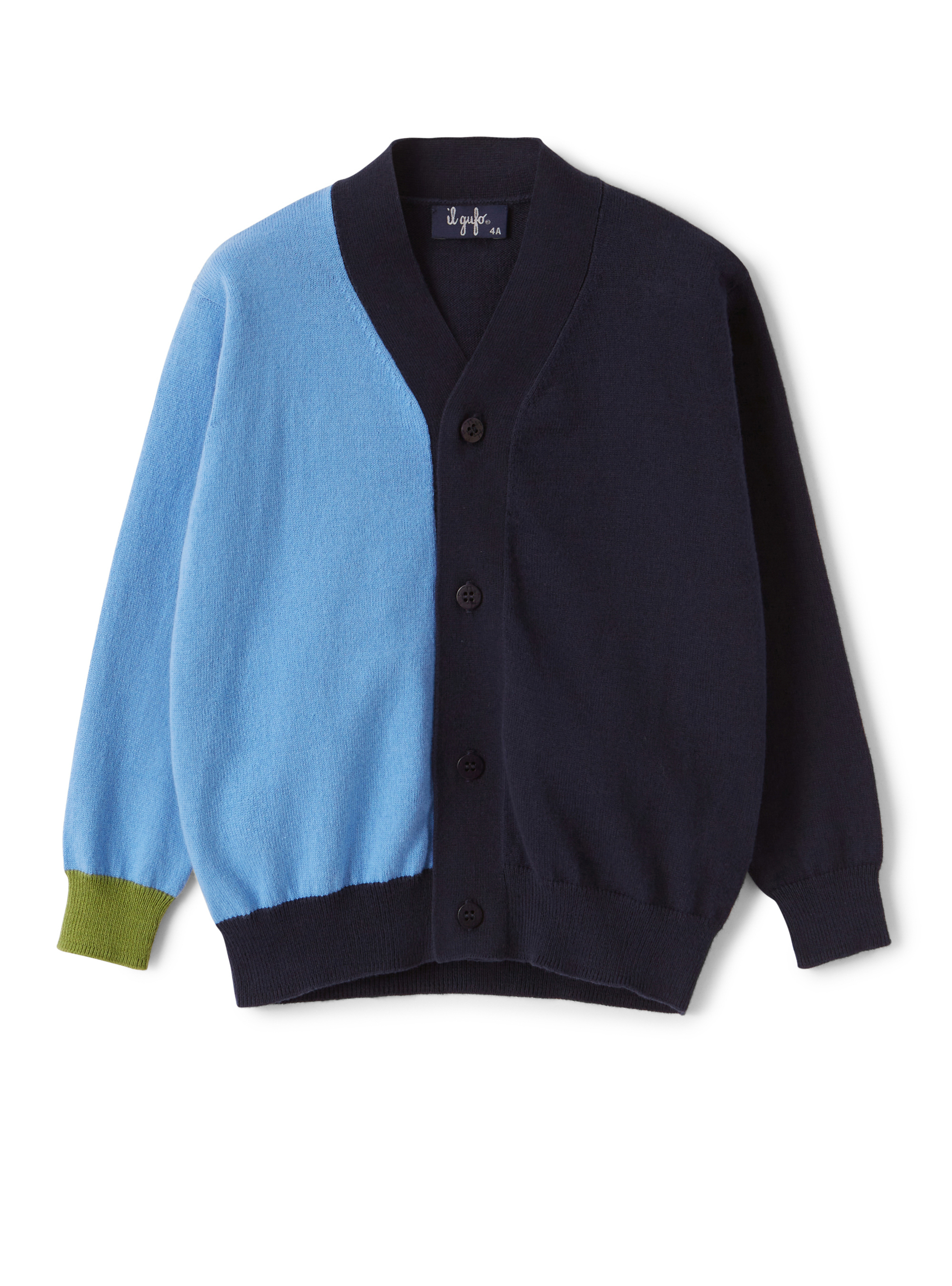 Organic cotton colour-block cardigan - Sweaters - Il Gufo