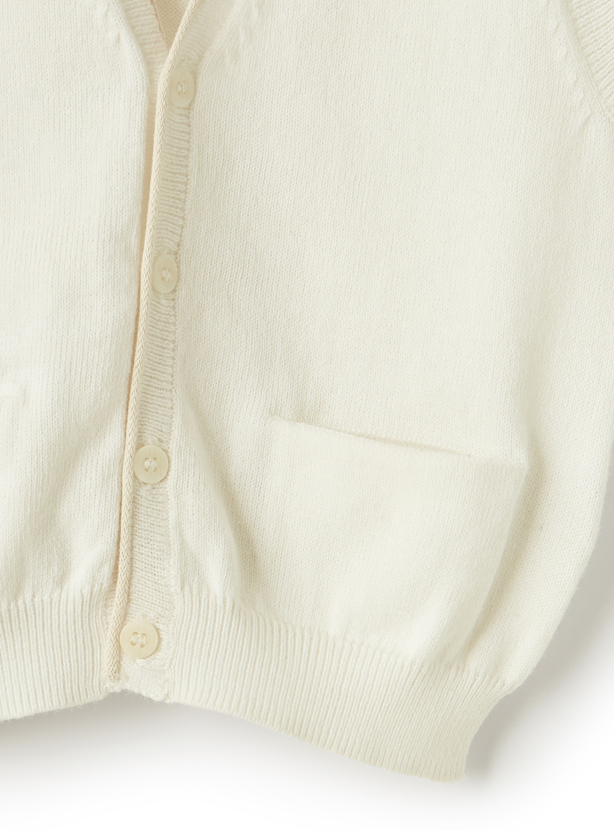Knit vest with contrasting profiles - White | Il Gufo