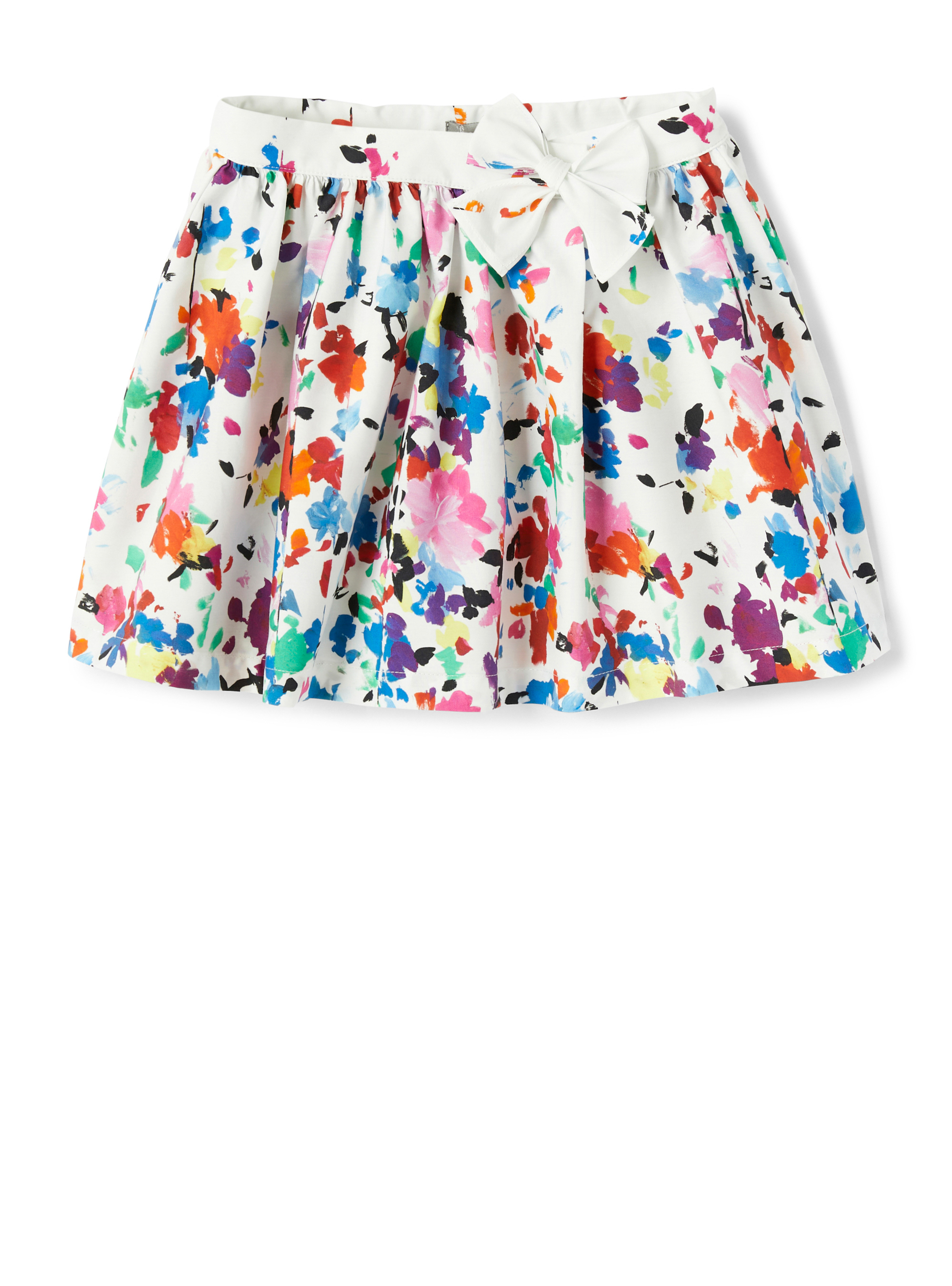 Circle skirt with abstract flowers - Multicolor | Il Gufo