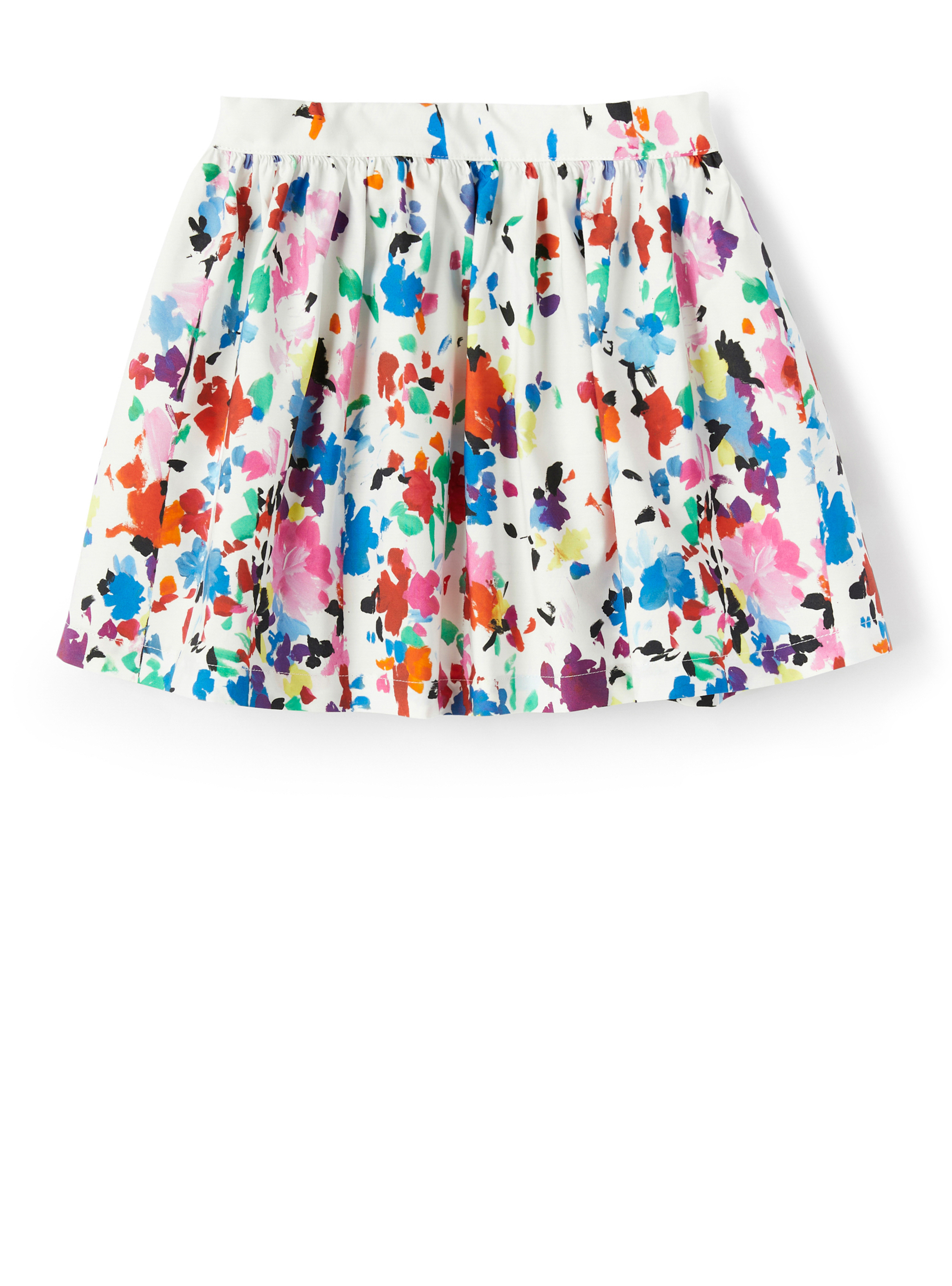Circle skirt with abstract flowers - Multicolor | Il Gufo