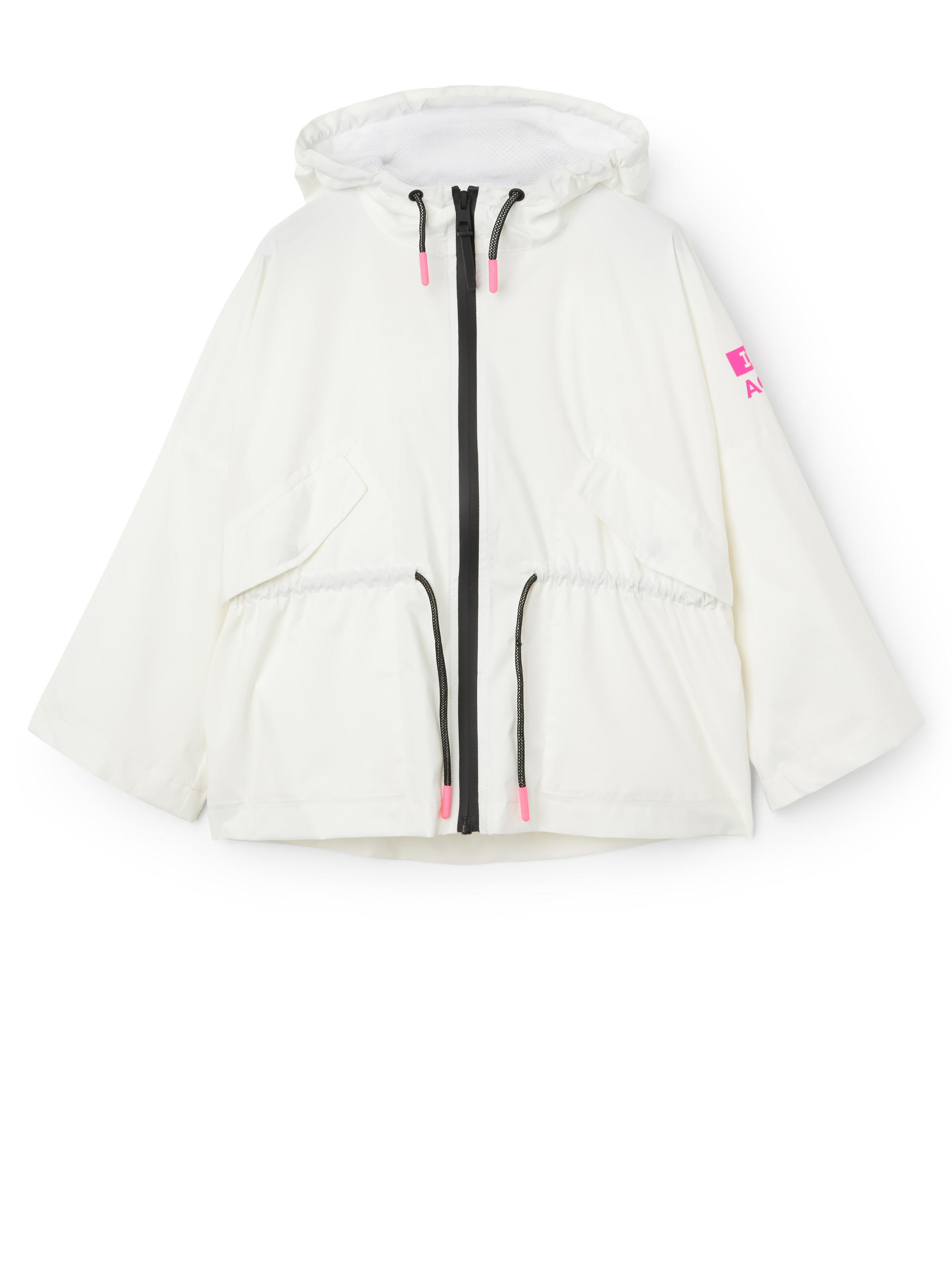 White nylon jacket with hood - Jackets - Il Gufo