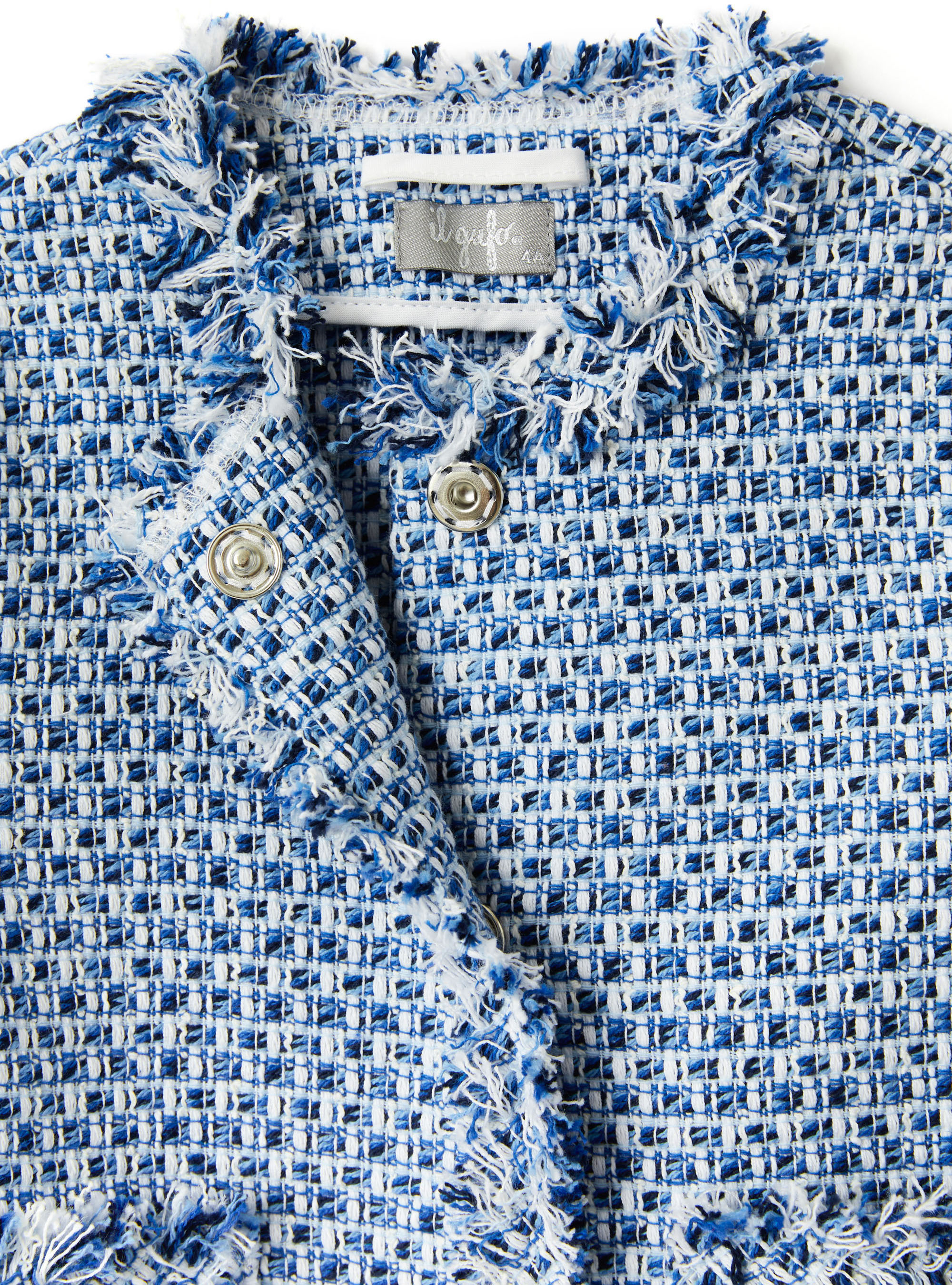 Jacke aus Baumwollmatten - Blau | Il Gufo